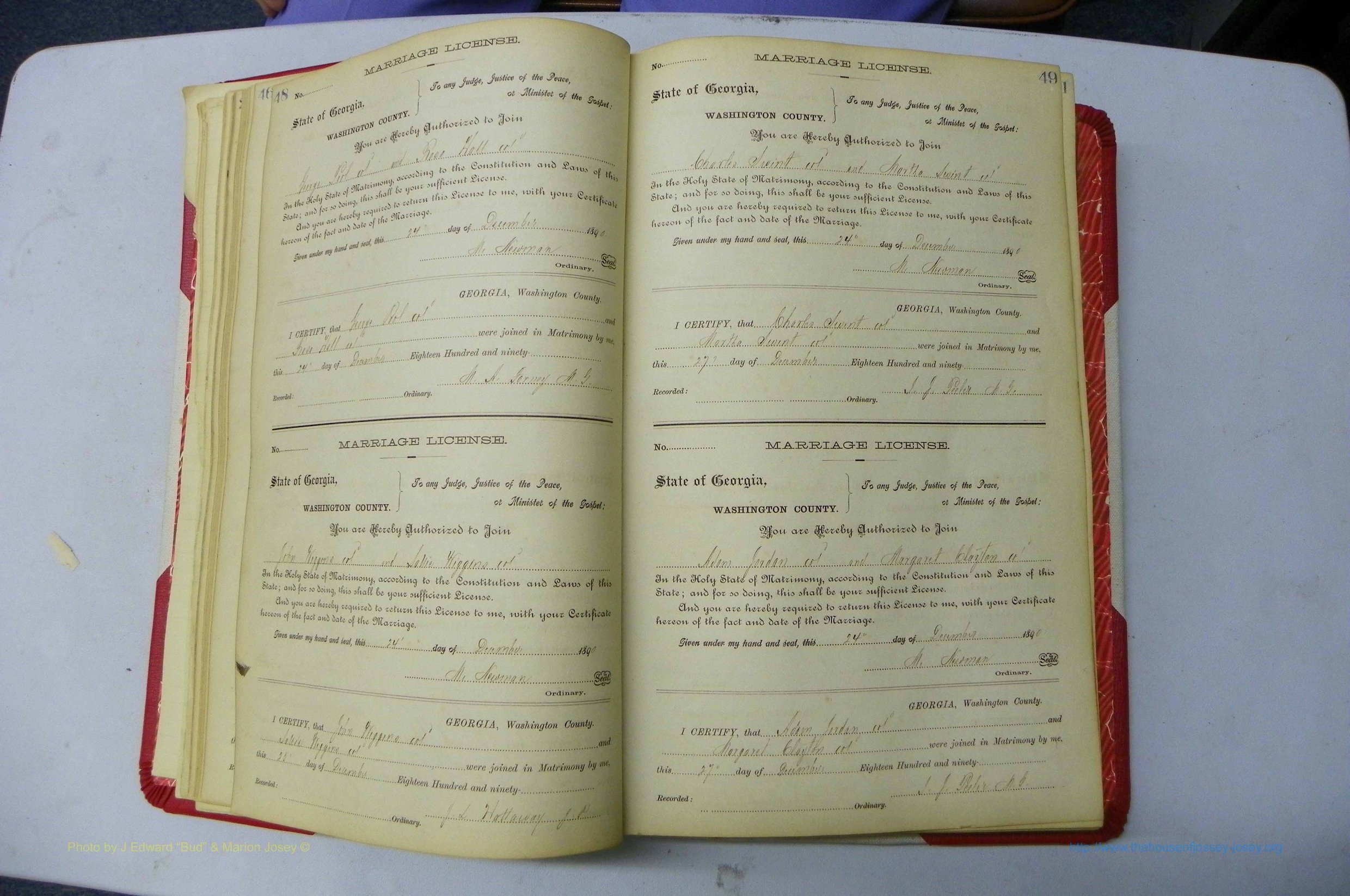 Was GA, Marriages Book G, 1890 - 1895, P 048-049.JPG