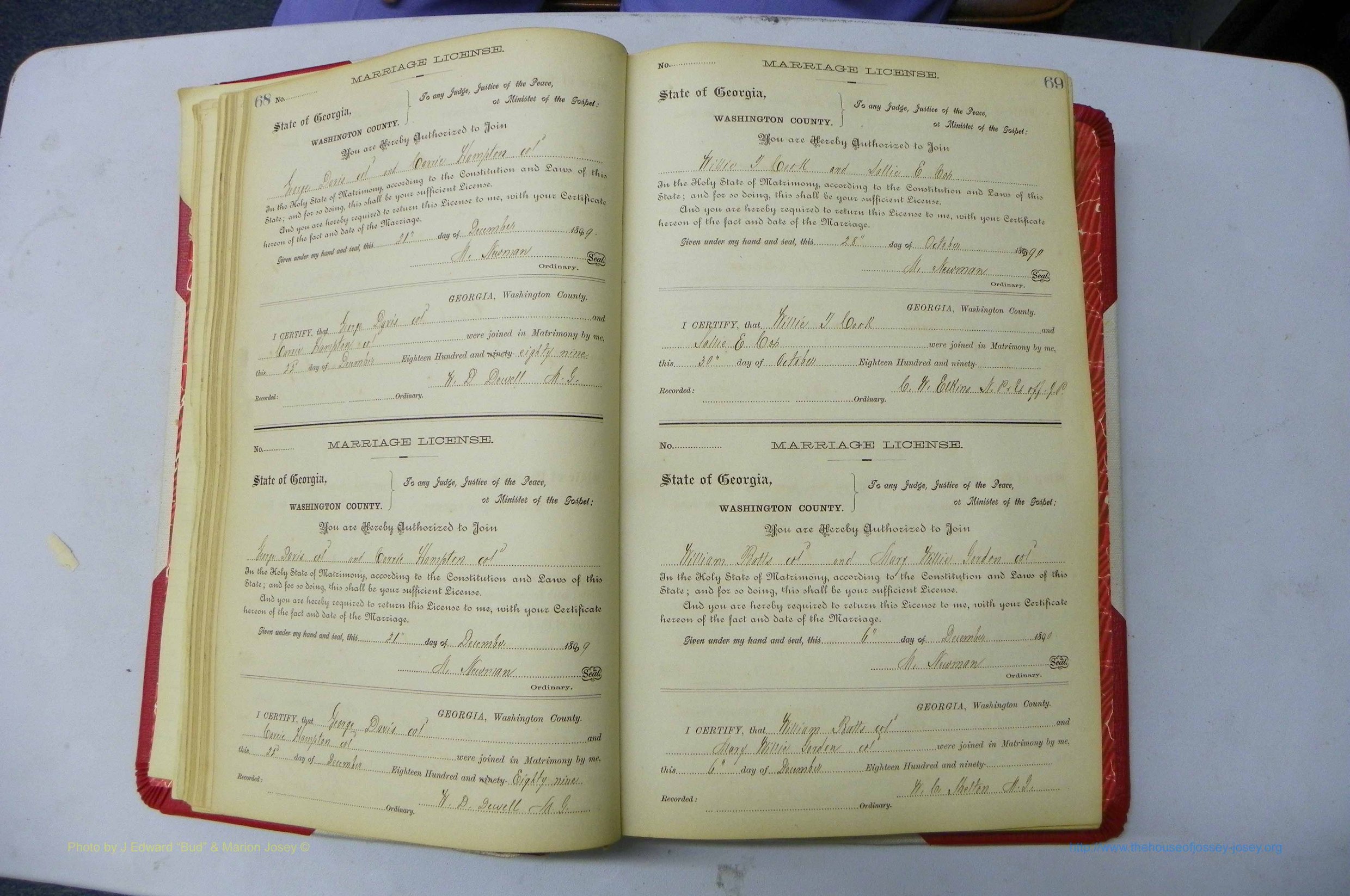 Was GA, Marriages Book G, 1890 - 1895, P 068-069.JPG