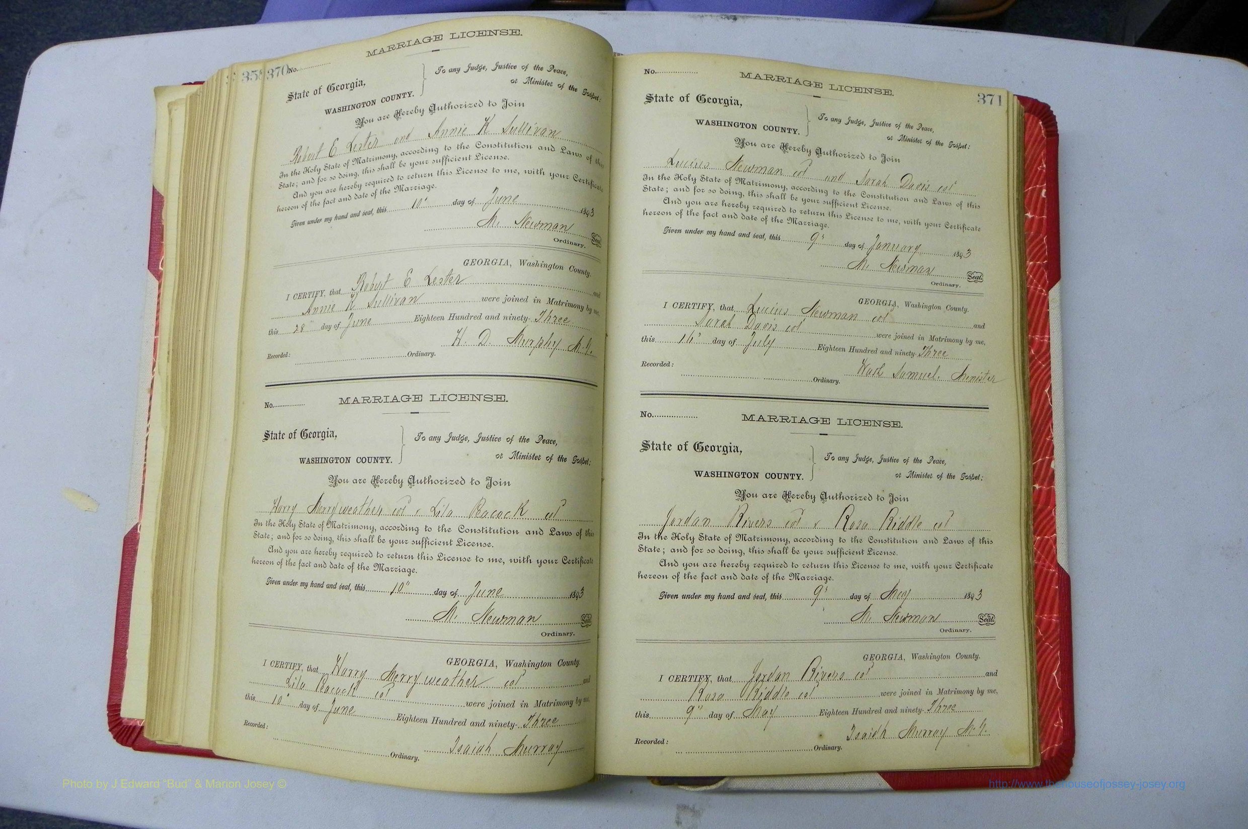 Was GA, Marriages Book G, 1890 - 1895, P 370-371.JPG