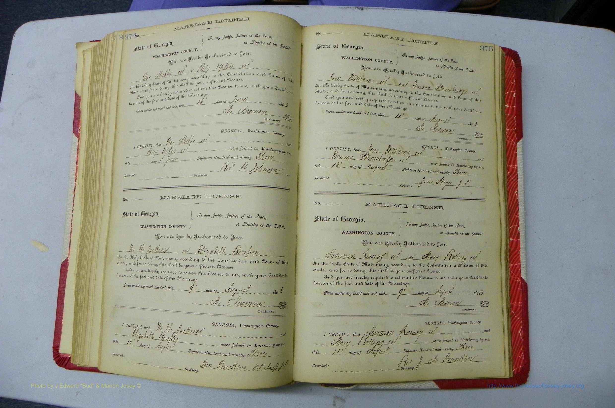 Was GA, Marriages Book G, 1890 - 1895, P 374-375.JPG