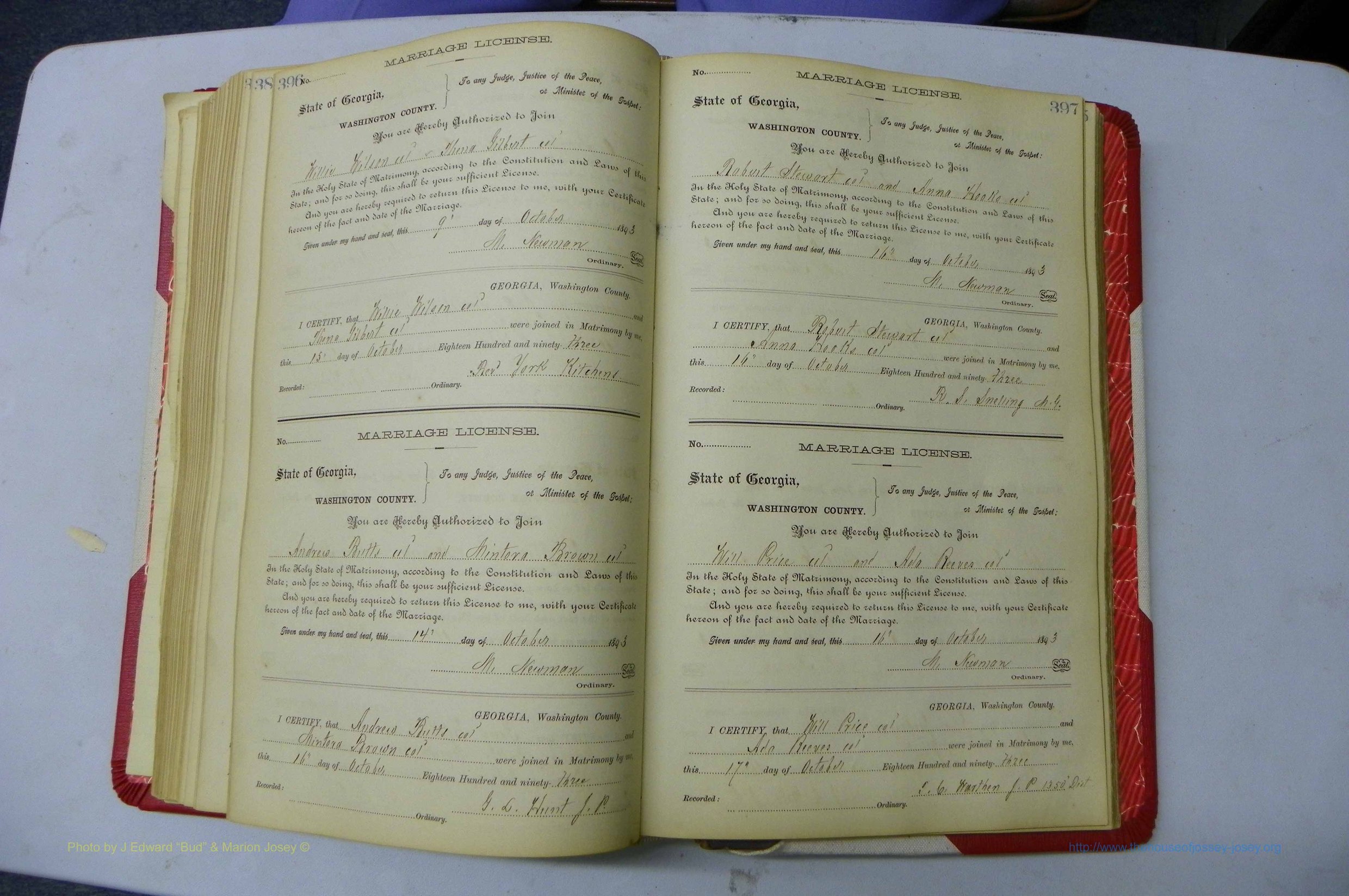 Was GA, Marriages Book G, 1890 - 1895, P 396-397.JPG