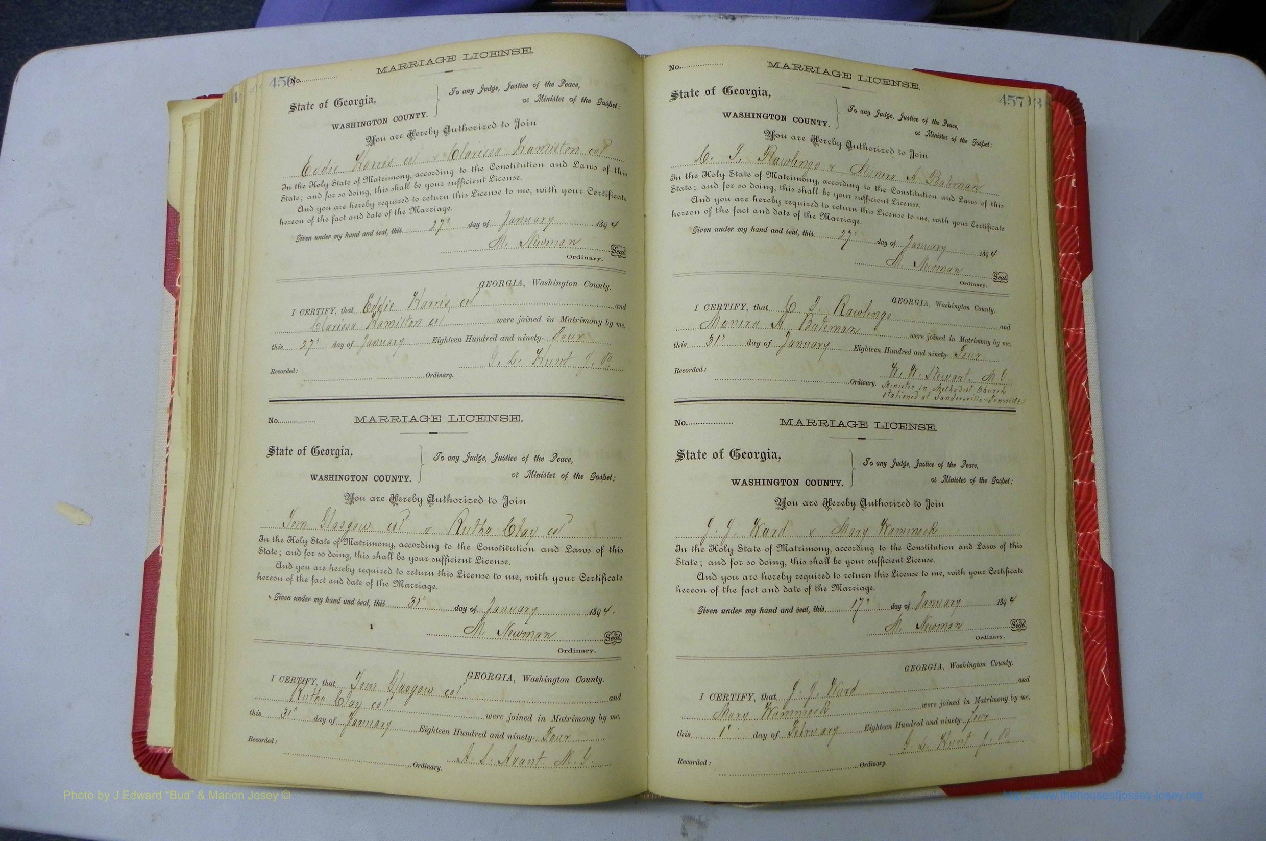 Was GA, Marriages Book G, 1890 - 1895, P 456-457.JPG