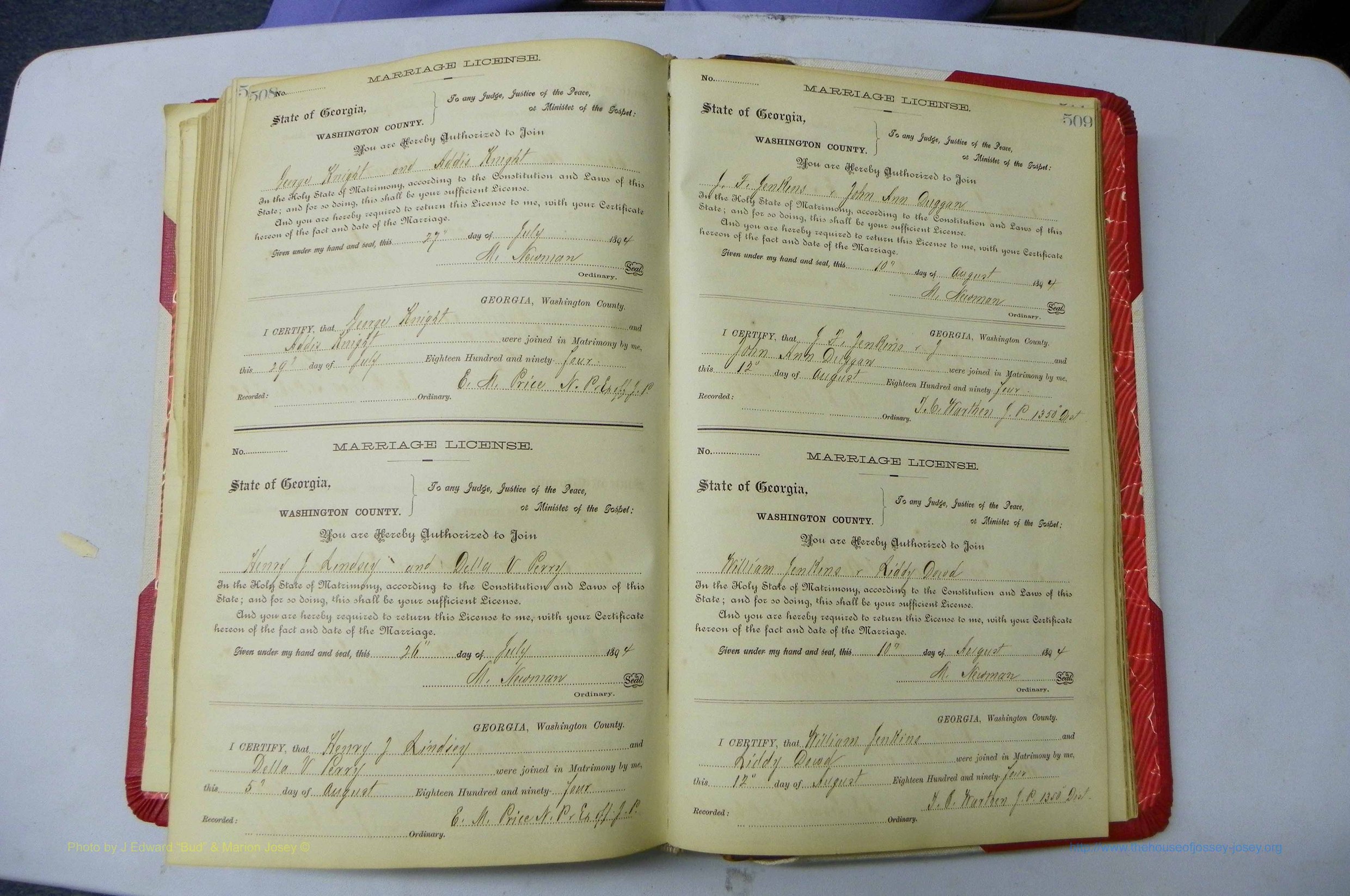 Was GA, Marriages Book G, 1890 - 1895, P 508-509.JPG