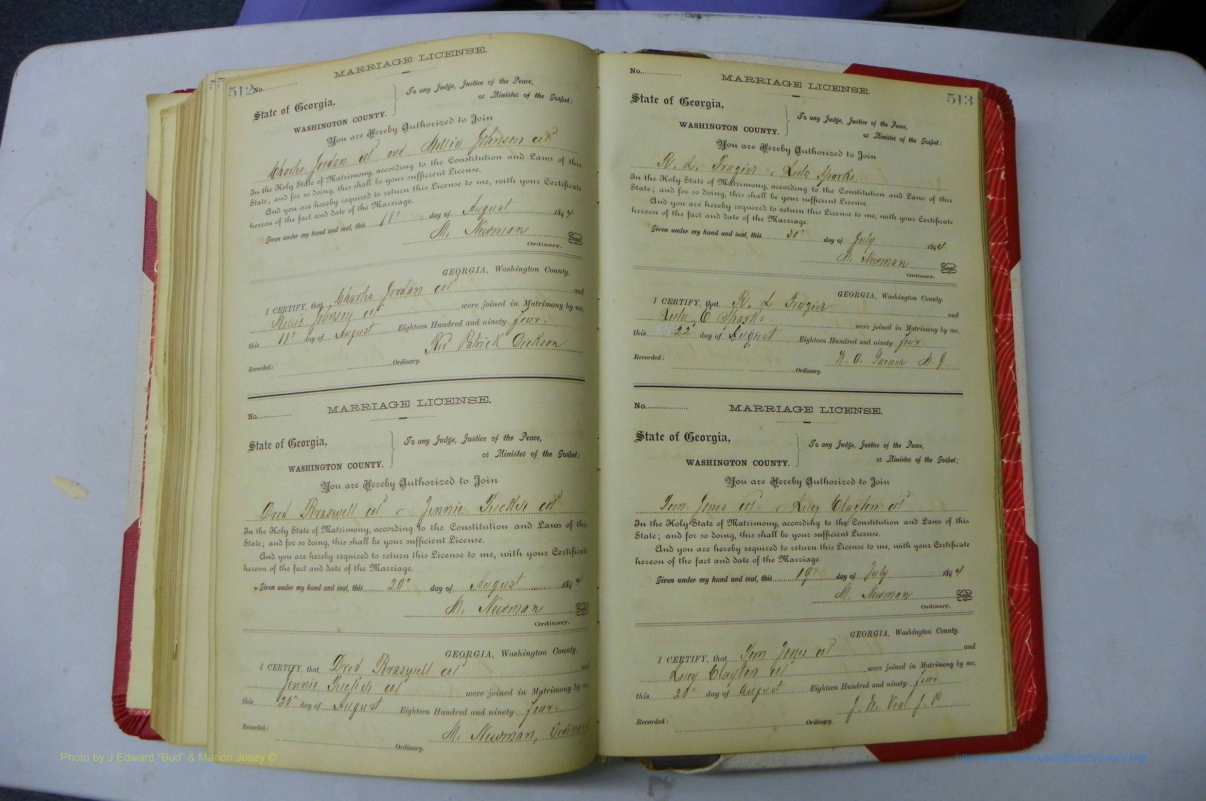 Was GA, Marriages Book G, 1890 - 1895, P 512-513.JPG