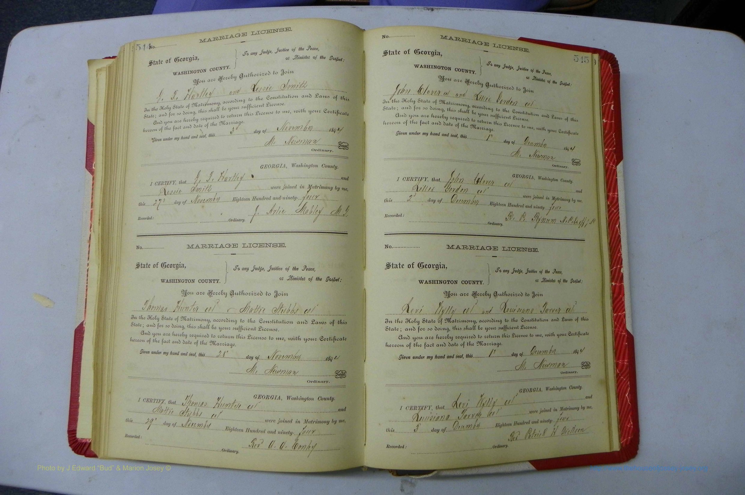 Was GA, Marriages Book G, 1890 - 1895, P 544-545.JPG