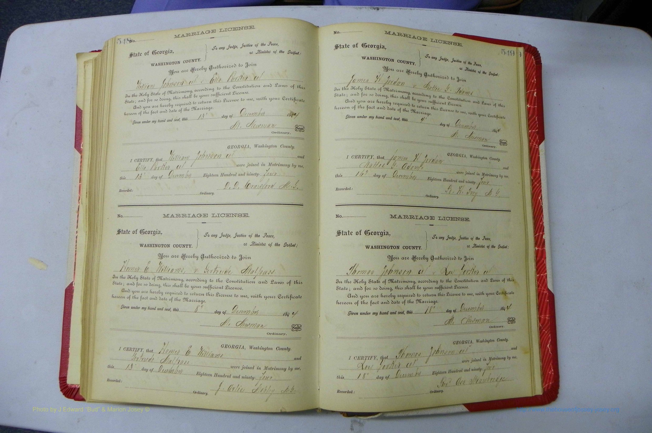 Was GA, Marriages Book G, 1890 - 1895, P 548-549.JPG