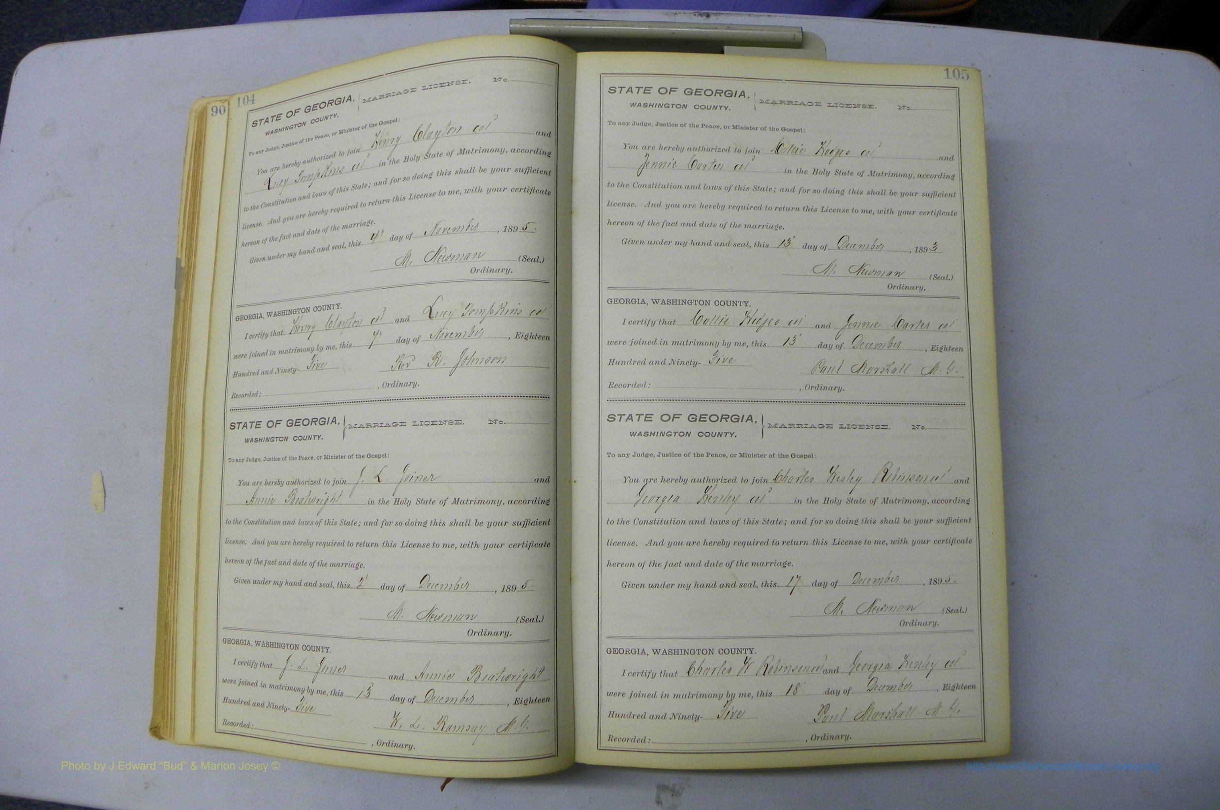 Was GA, Marriages Book H, 1895 - 1899, P 104-105.JPG
