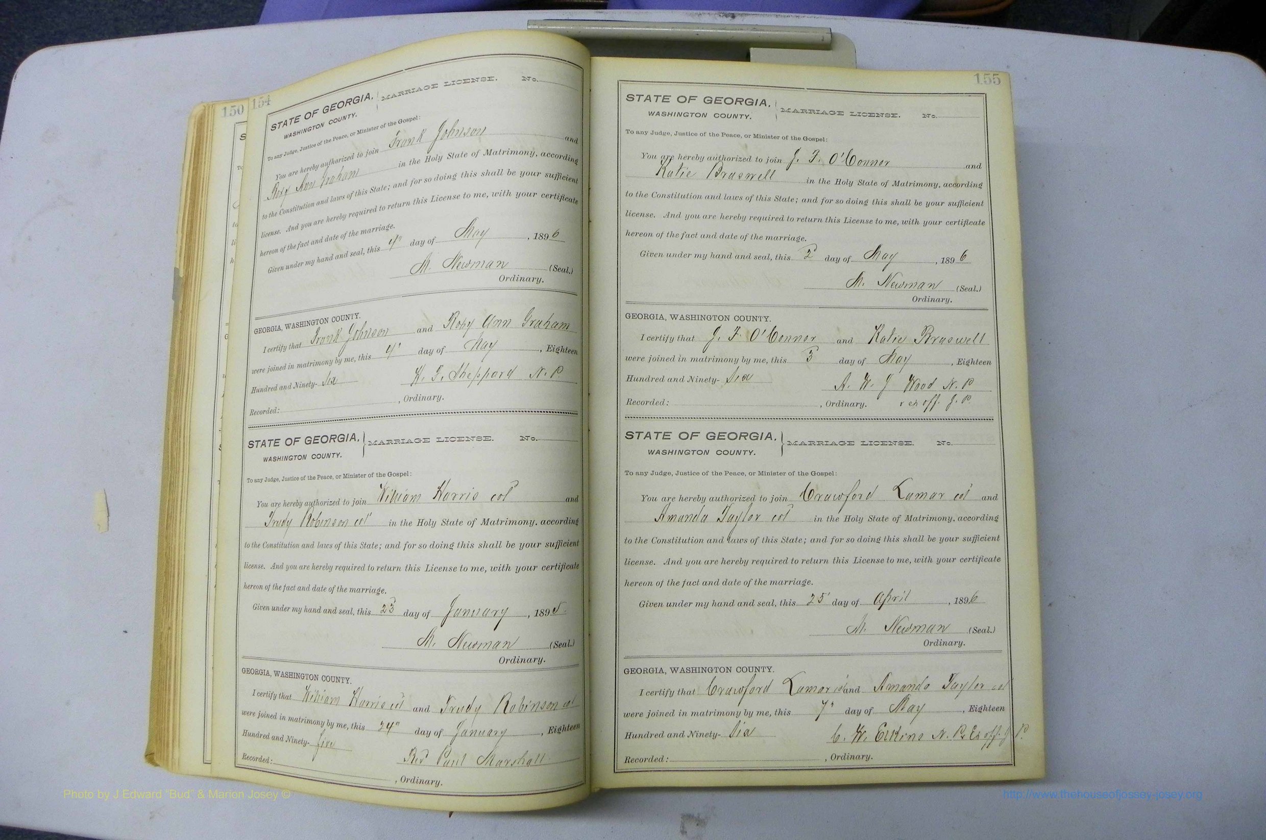 Was GA, Marriages Book H, 1895 - 1899, P 154-155.JPG