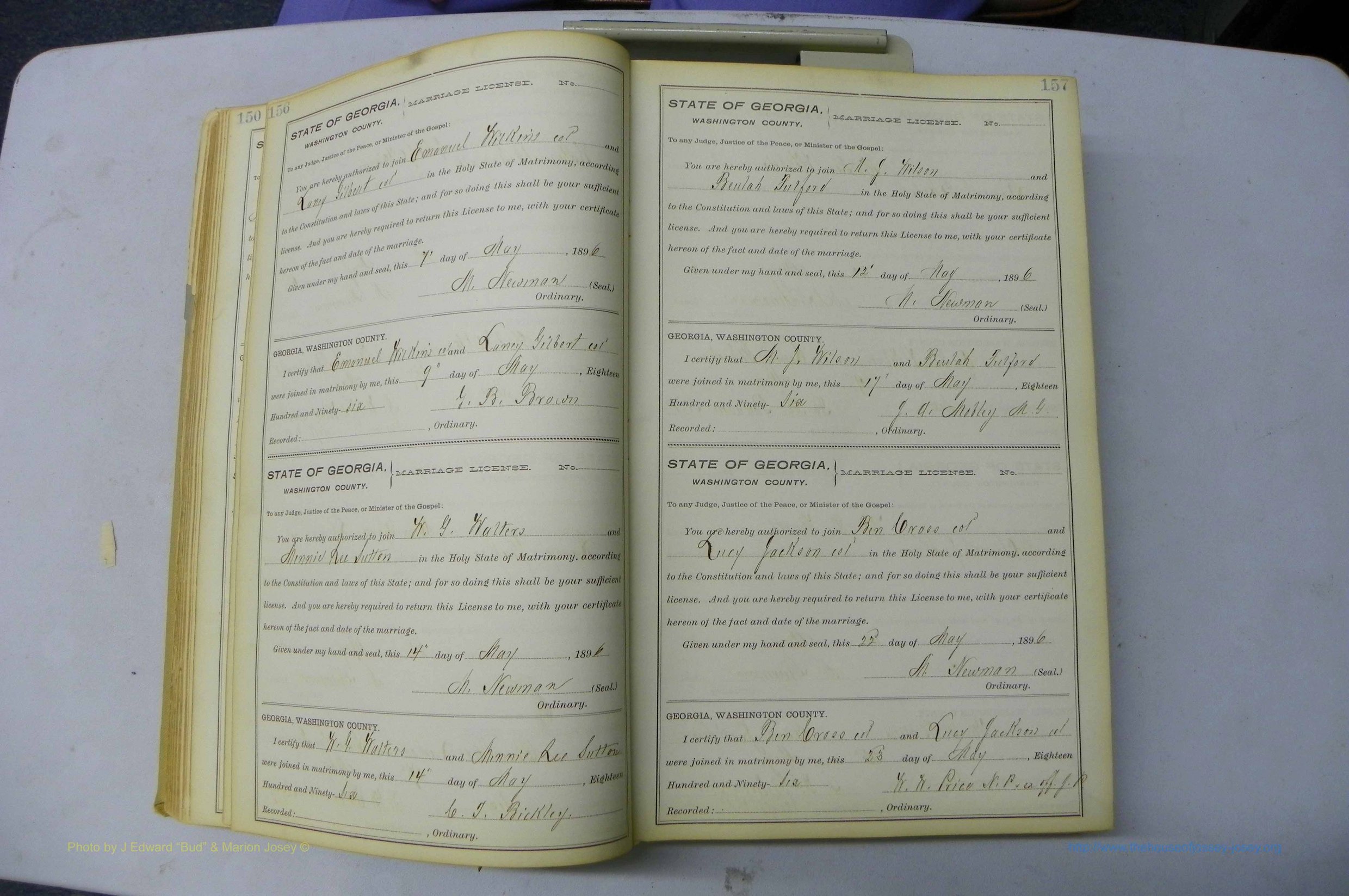 Was GA, Marriages Book H, 1895 - 1899, P 156-157.JPG