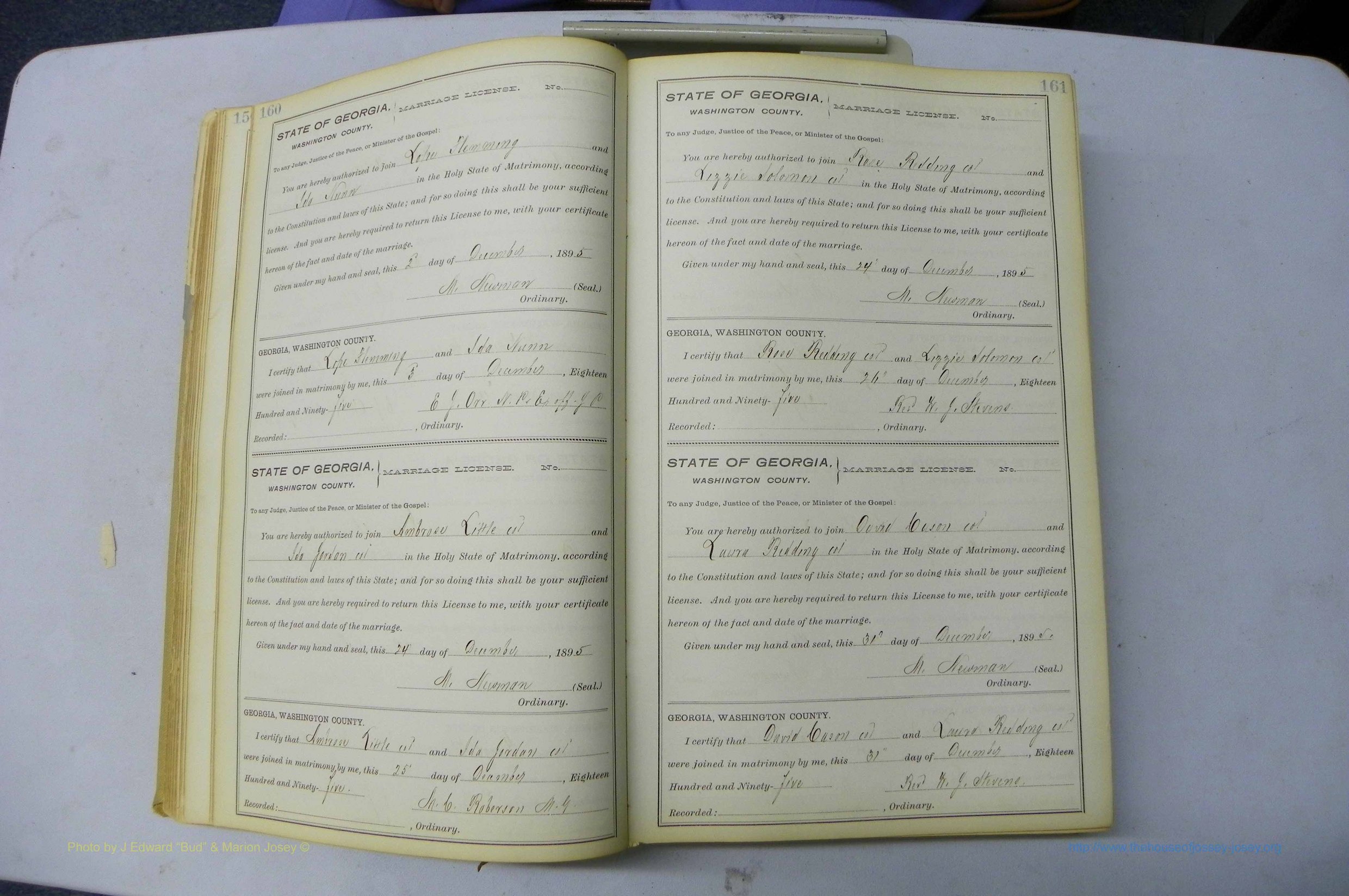 Was GA, Marriages Book H, 1895 - 1899, P 160-161.JPG