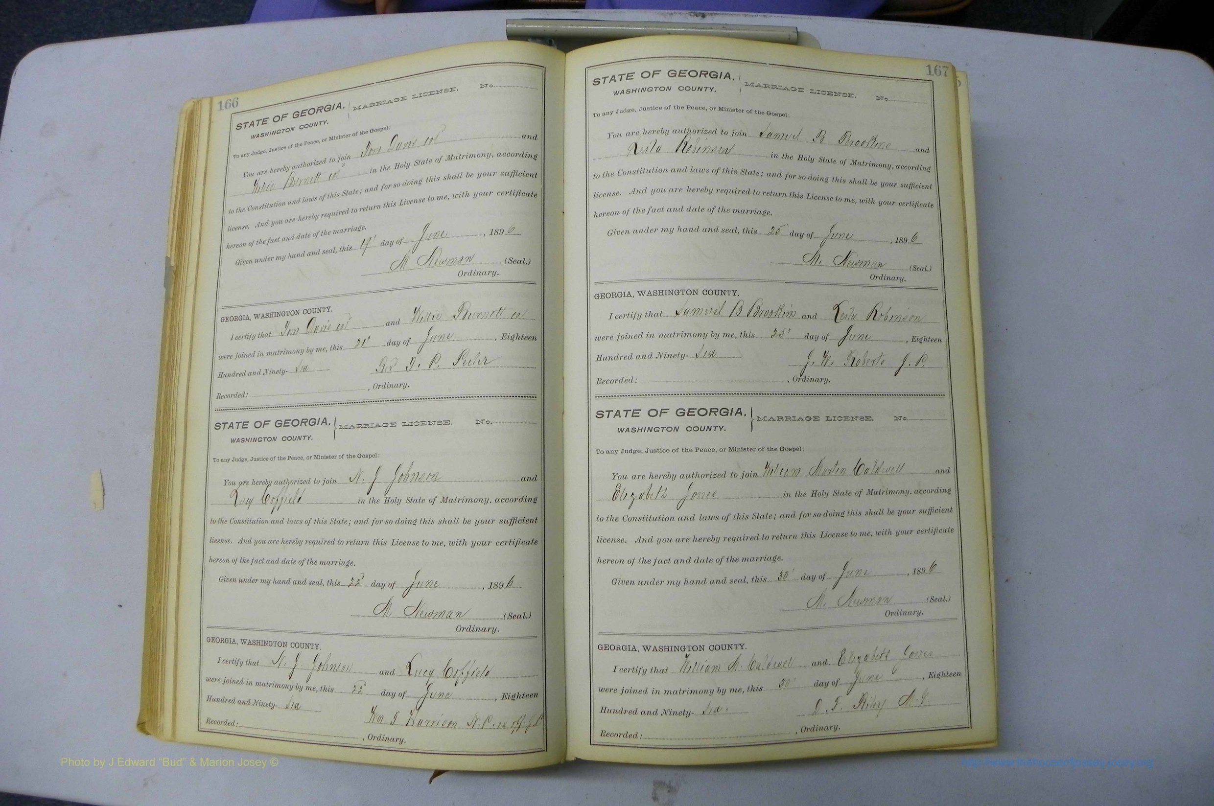 Was GA, Marriages Book H, 1895 - 1899, P 166-167.JPG