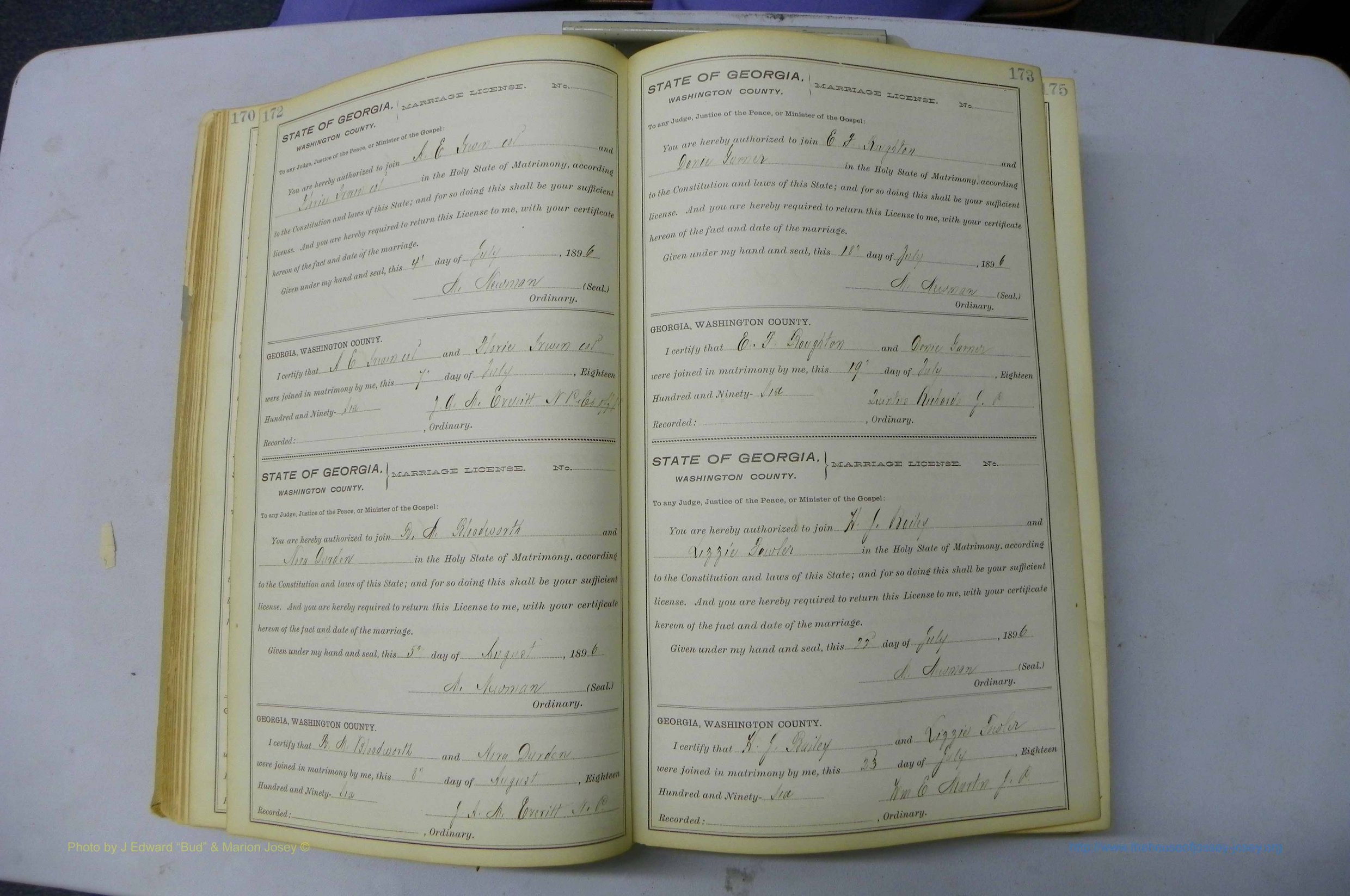 Was GA, Marriages Book H, 1895 - 1899, P 172-173.JPG