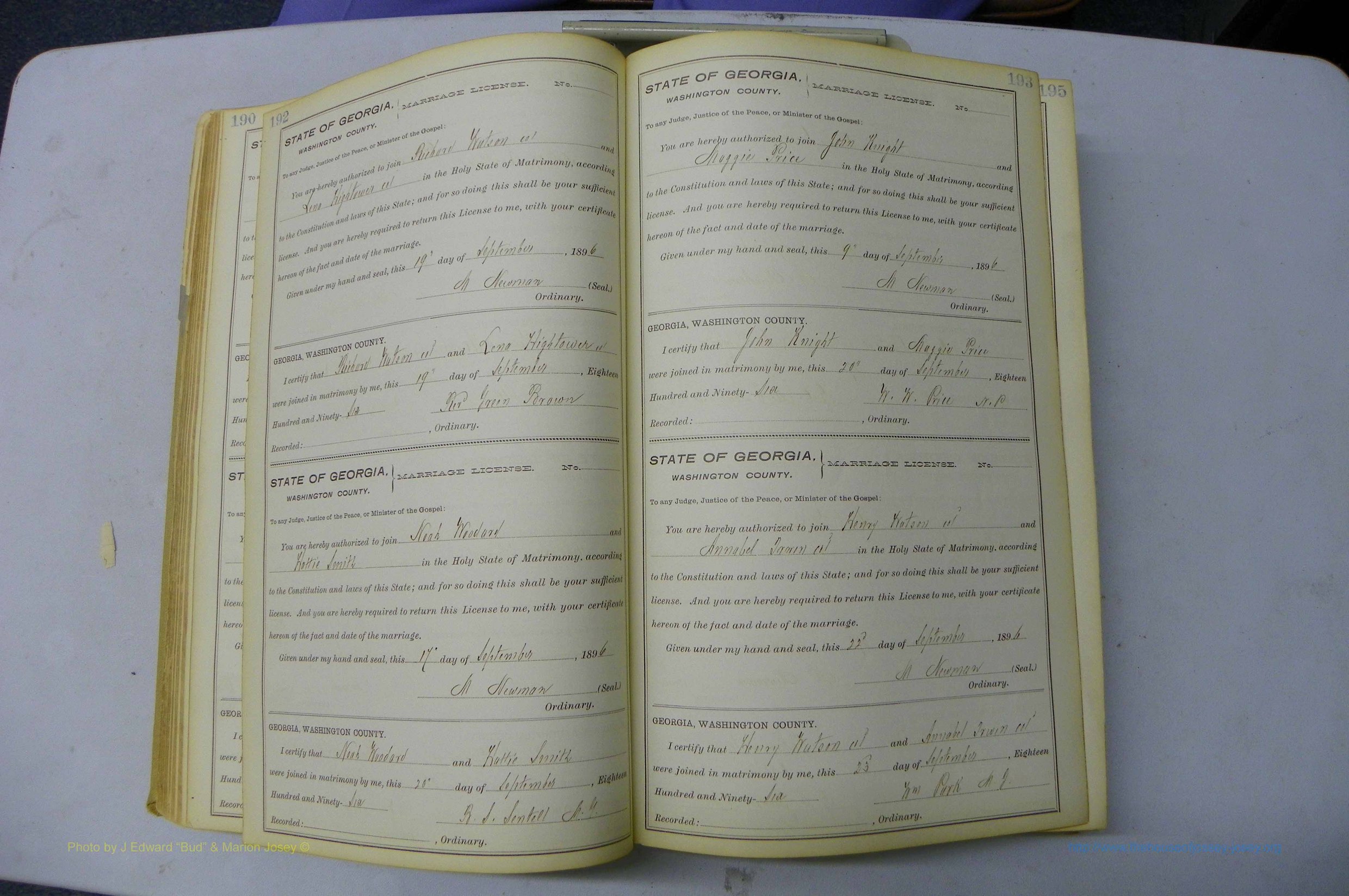 Was GA, Marriages Book H, 1895 - 1899, P 192-193.JPG