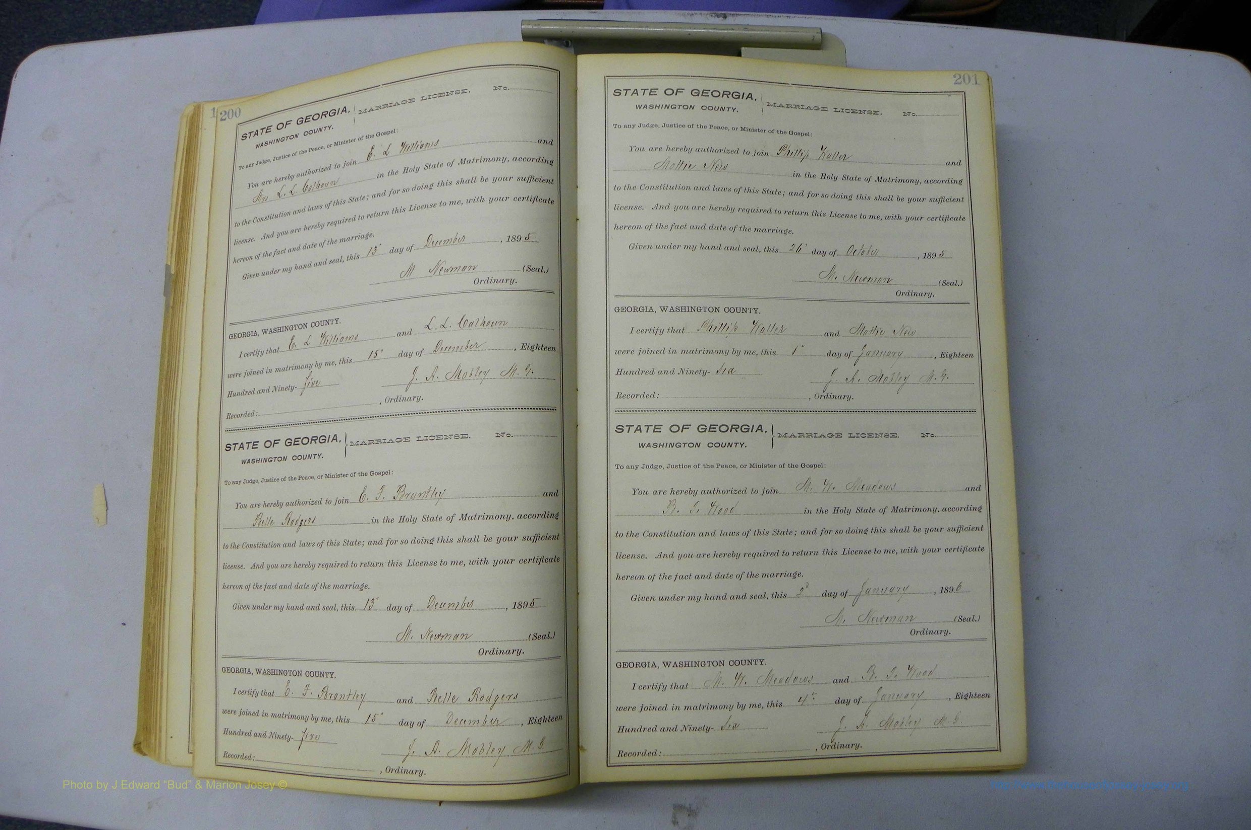 Was GA, Marriages Book H, 1895 - 1899, P 200-201.JPG