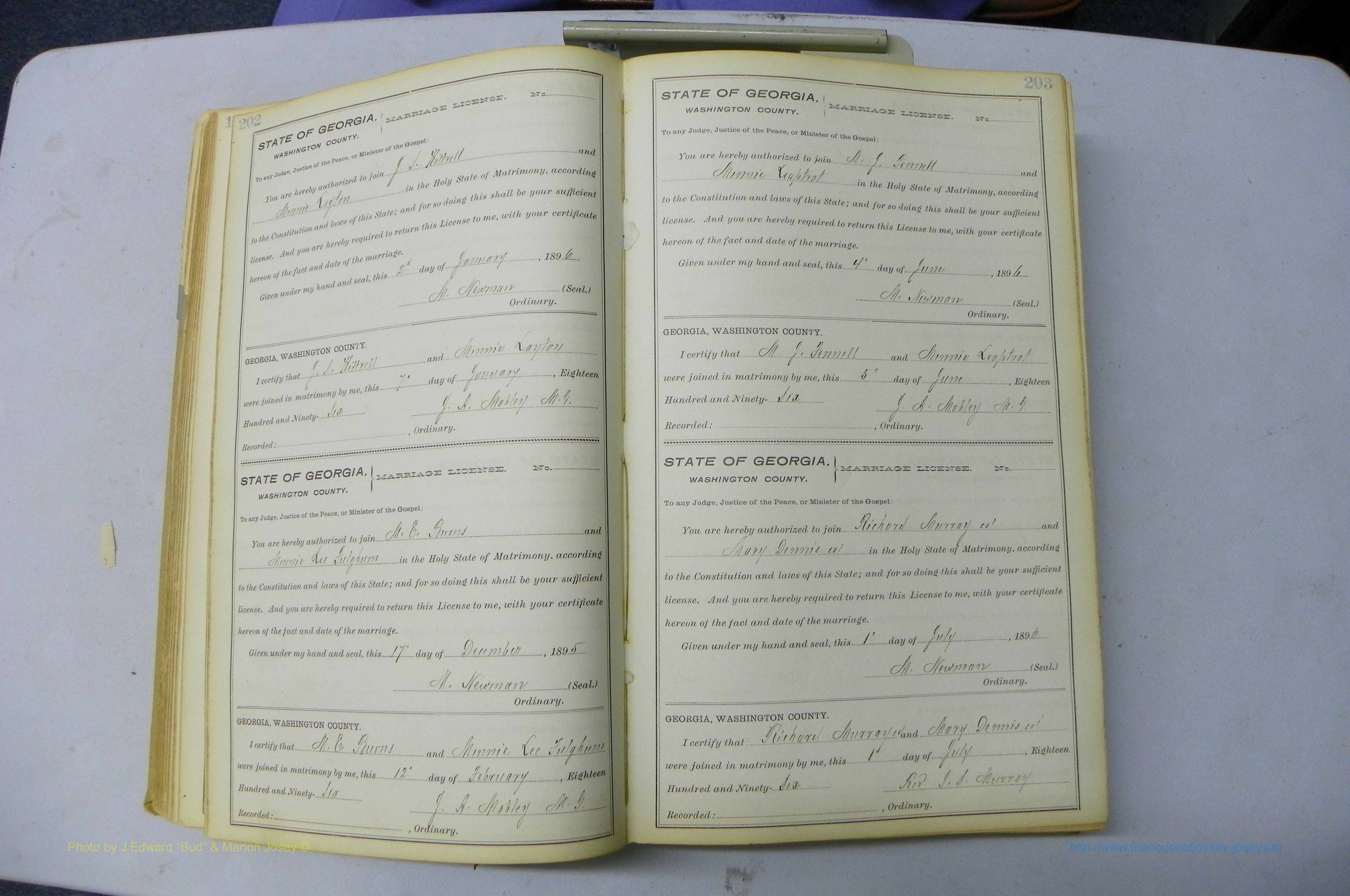 Was GA, Marriages Book H, 1895 - 1899, P 202-203.JPG