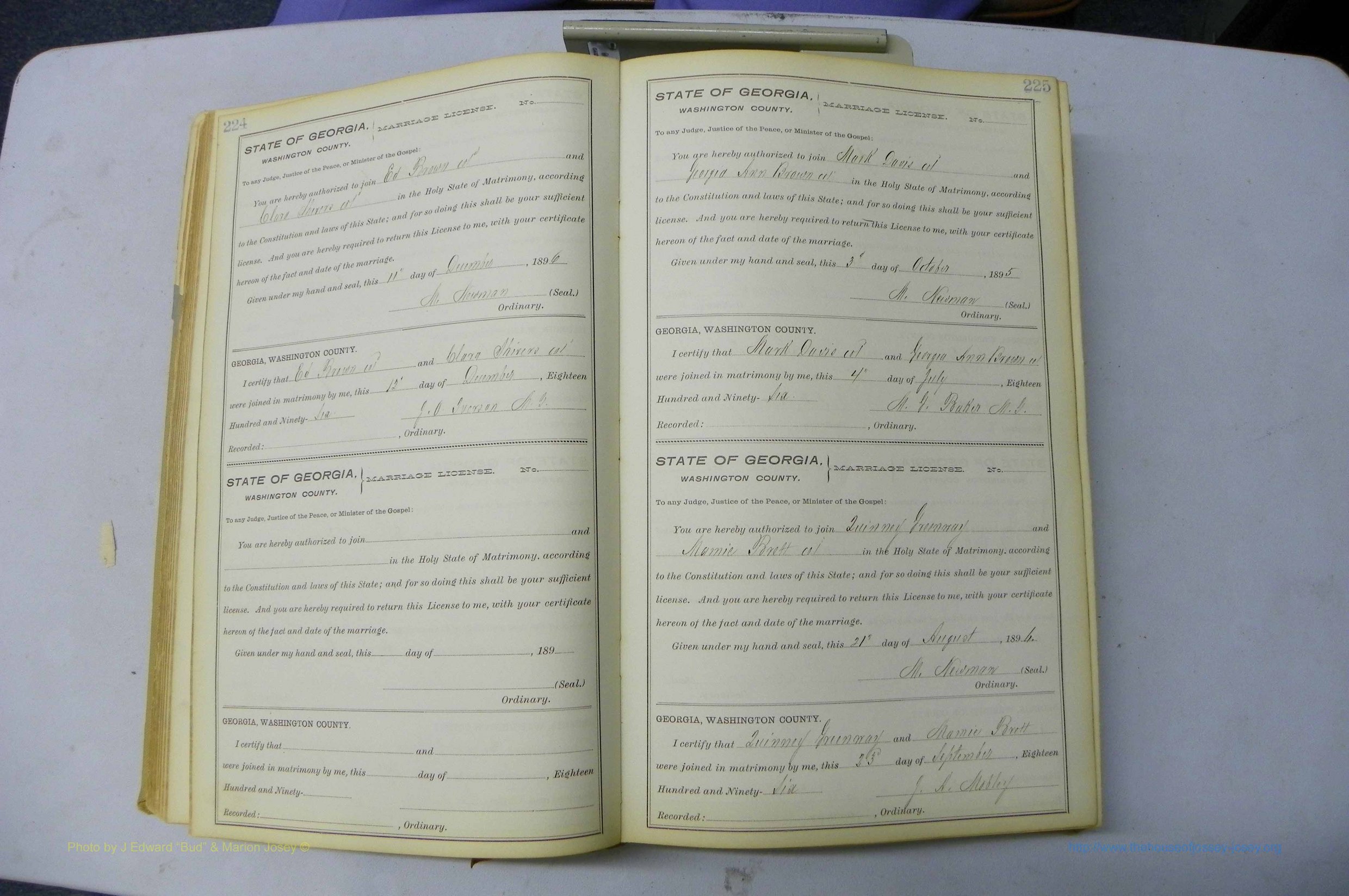 Was GA, Marriages Book H, 1895 - 1899, P 224-225.JPG