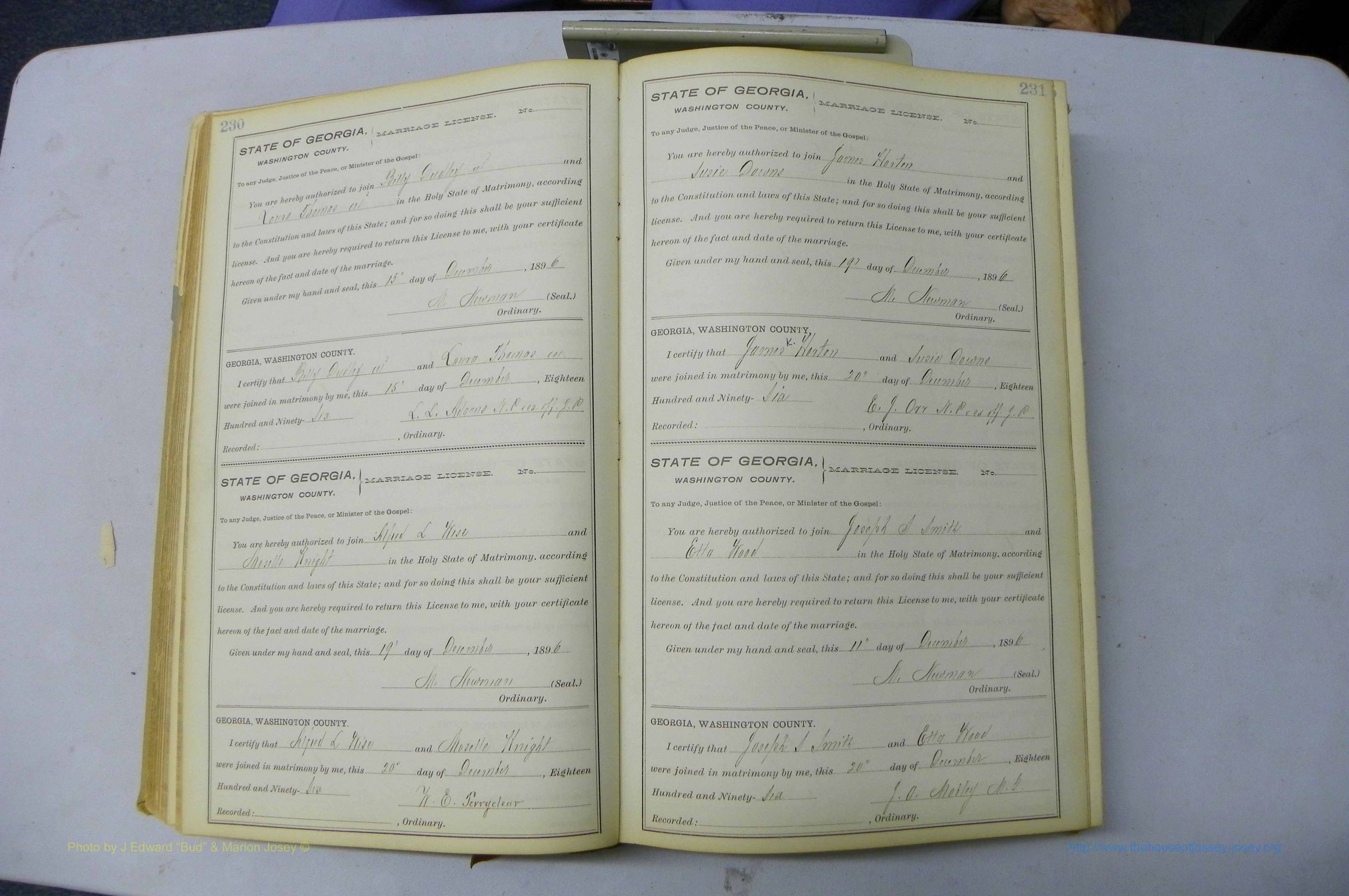 Was GA, Marriages Book H, 1895 - 1899, P 230-231.JPG