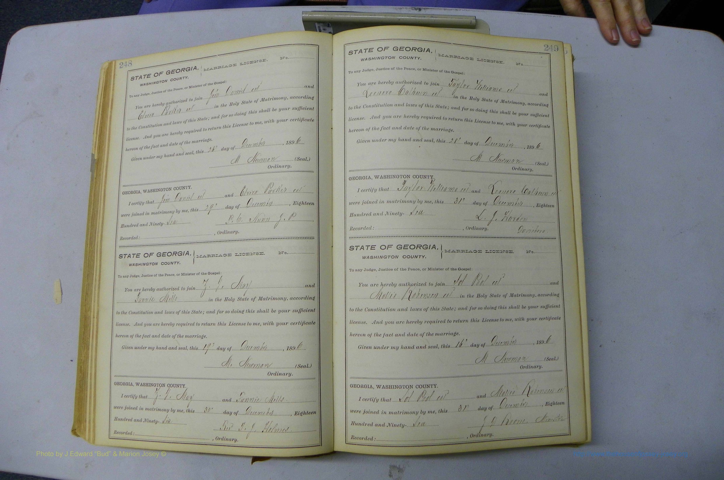 Was GA, Marriages Book H, 1895 - 1899, P 248-249.JPG