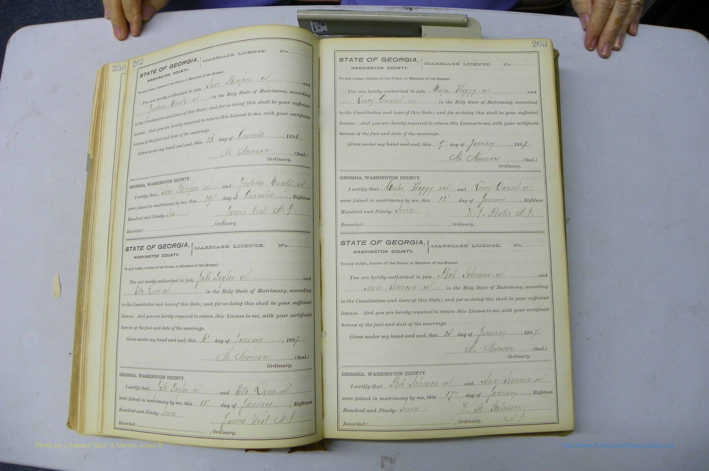 Was GA, Marriages Book H, 1895 - 1899, P 262-263.JPG