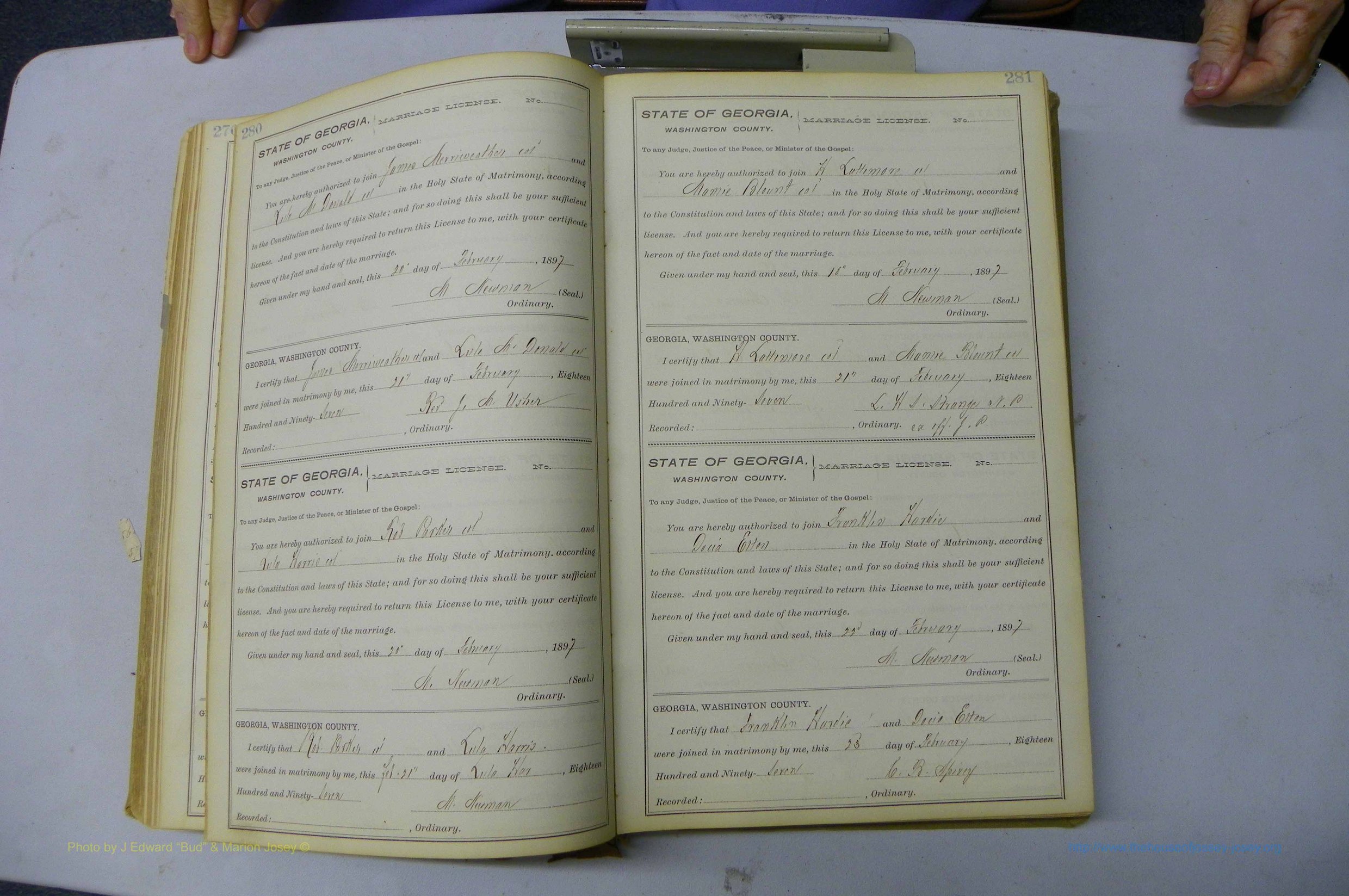 Was GA, Marriages Book H, 1895 - 1899, P 280-281.JPG