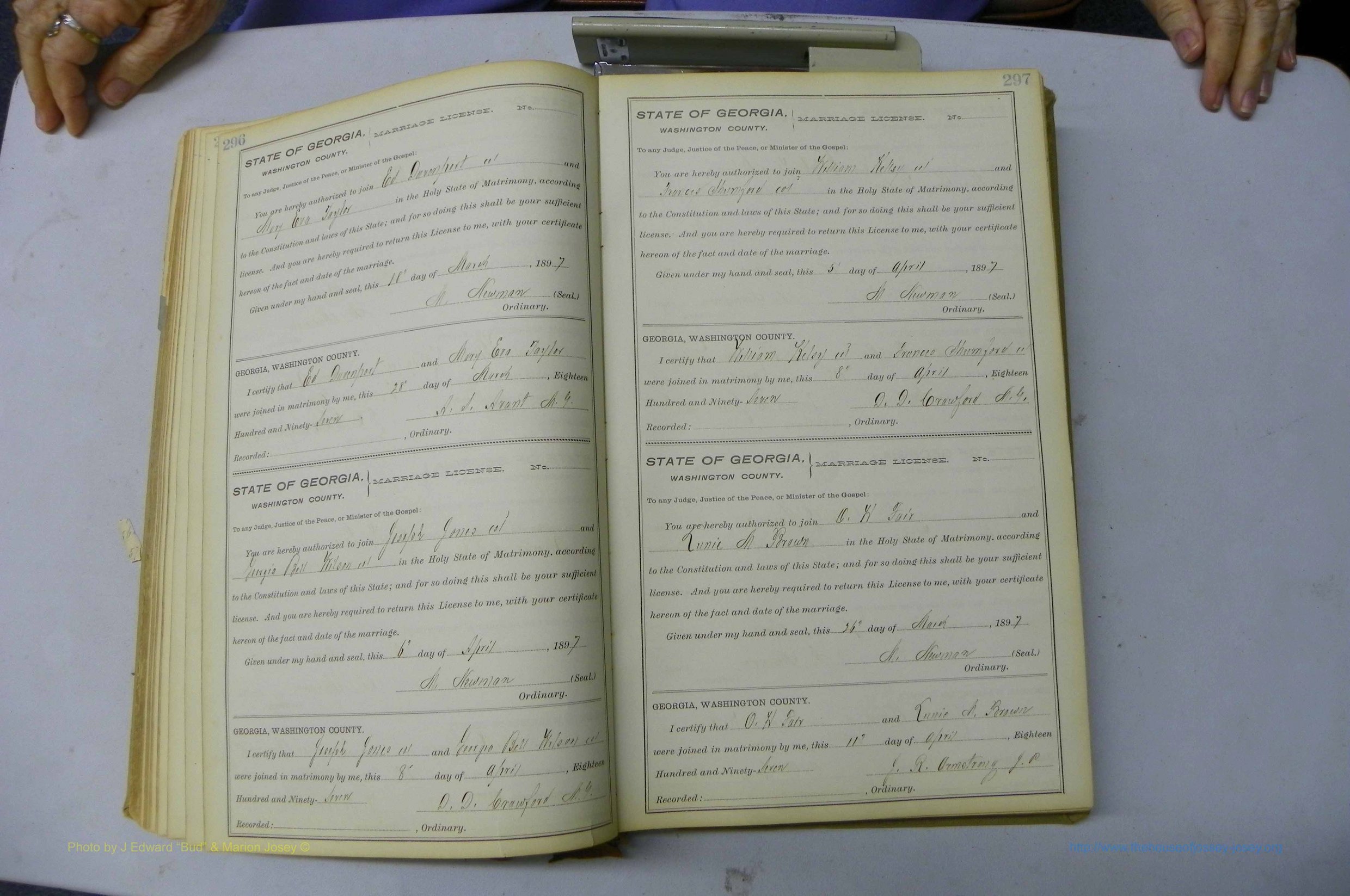 Was GA, Marriages Book H, 1895 - 1899, P 296-297.JPG