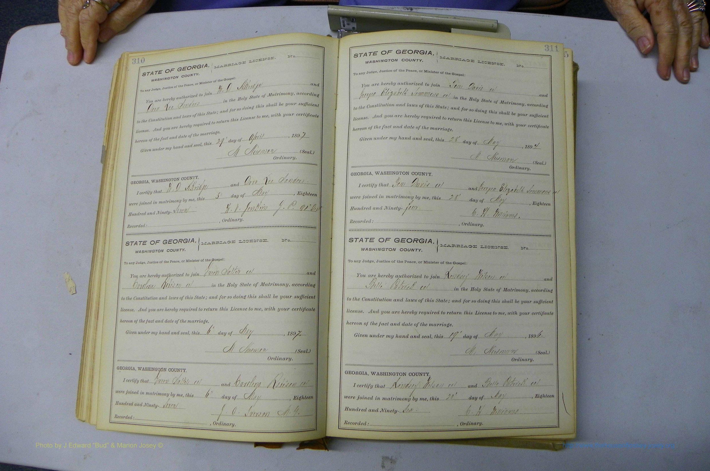 Was GA, Marriages Book H, 1895 - 1899, P 310-311.JPG