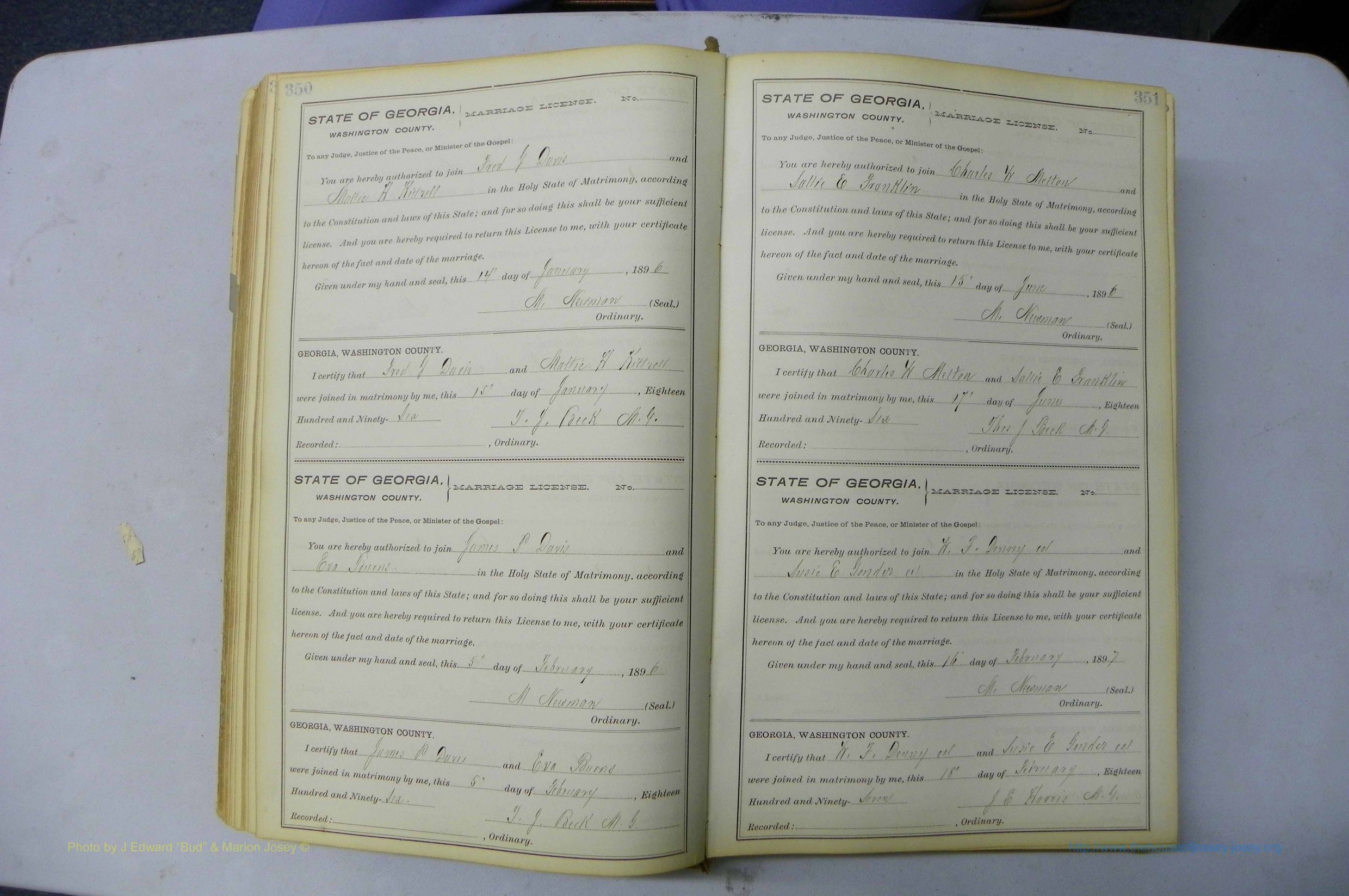 Was GA, Marriages Book H, 1895 - 1899, P 350-351.JPG
