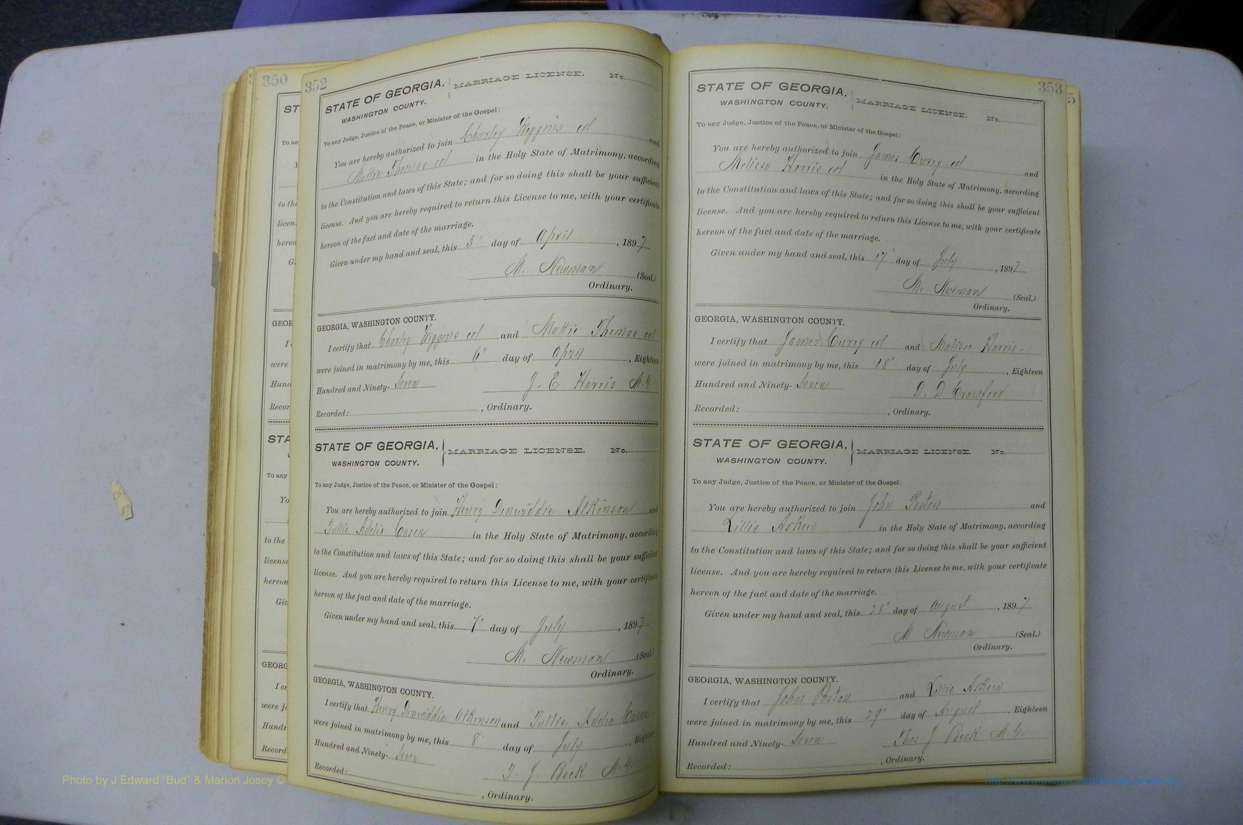 Was GA, Marriages Book H, 1895 - 1899, P 352-353.JPG