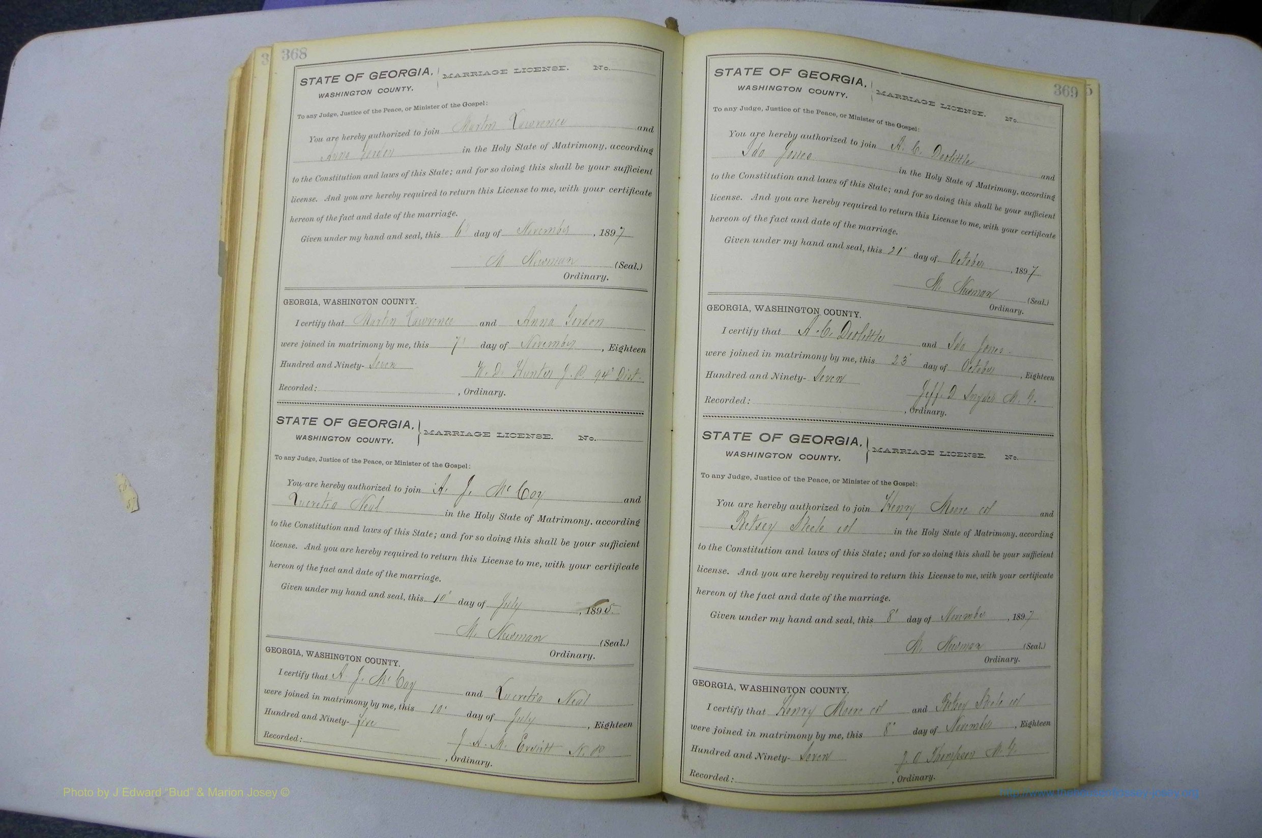 Was GA, Marriages Book H, 1895 - 1899, P 368-369.JPG