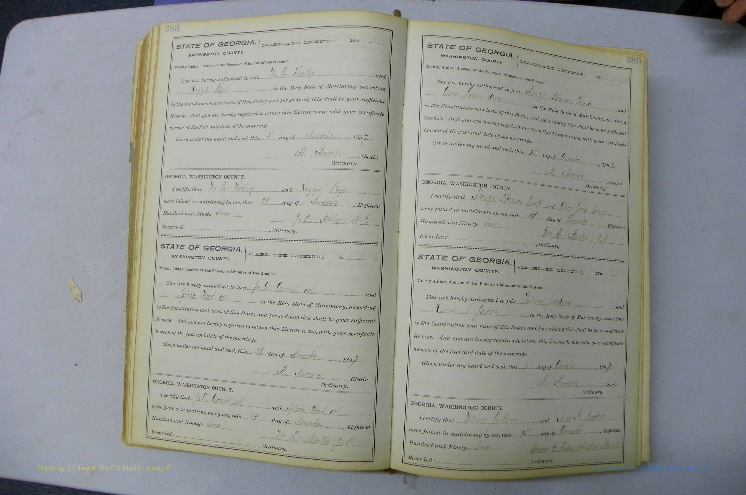 Was GA, Marriages Book H, 1895 - 1899, P 388-389.JPG