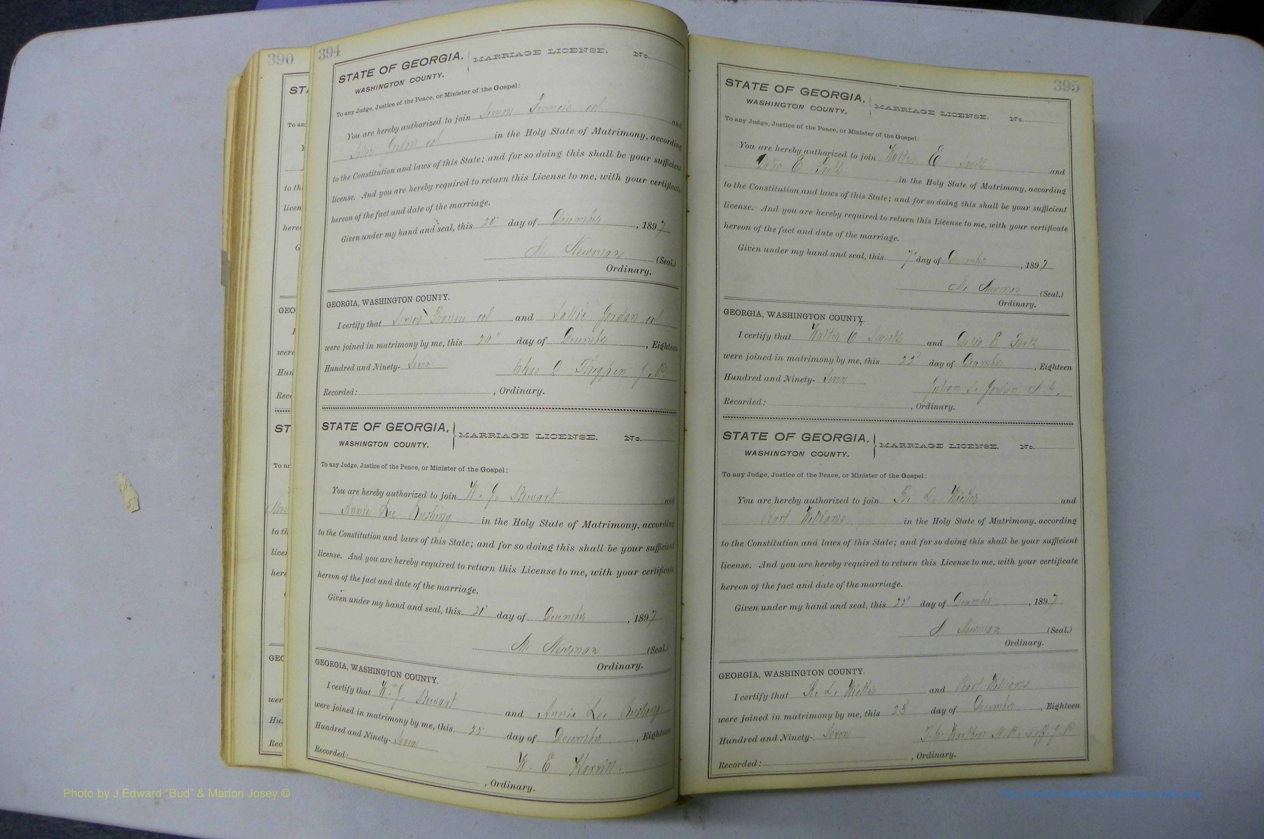 Was GA, Marriages Book H, 1895 - 1899, P 394-395.JPG