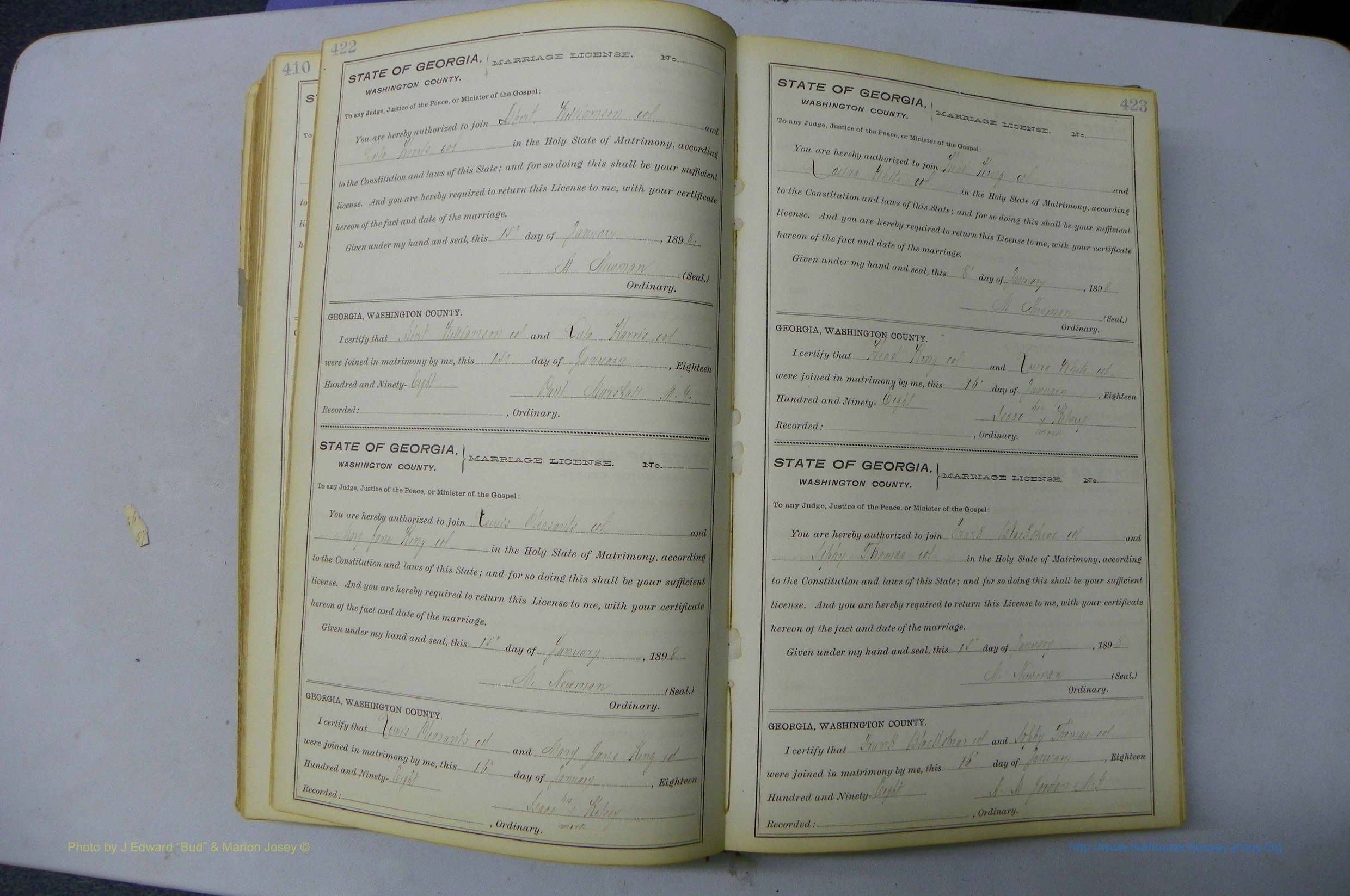 Was GA, Marriages Book H, 1895 - 1899, P 422-423.JPG