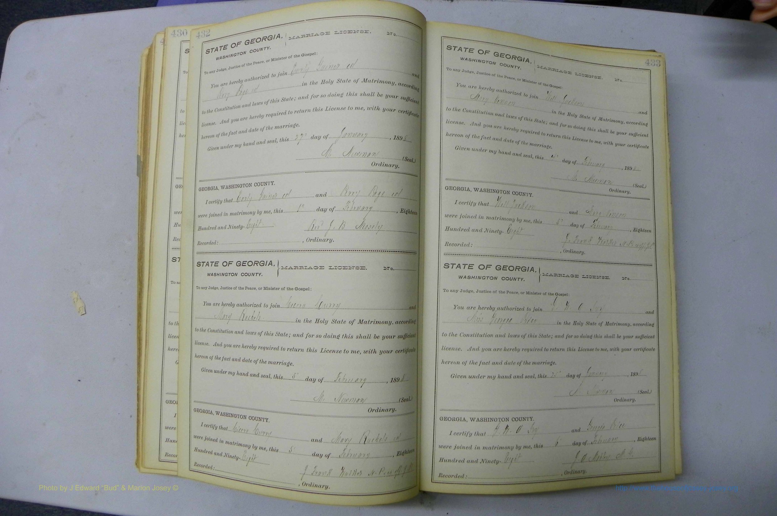 Was GA, Marriages Book H, 1895 - 1899, P 432-433.JPG