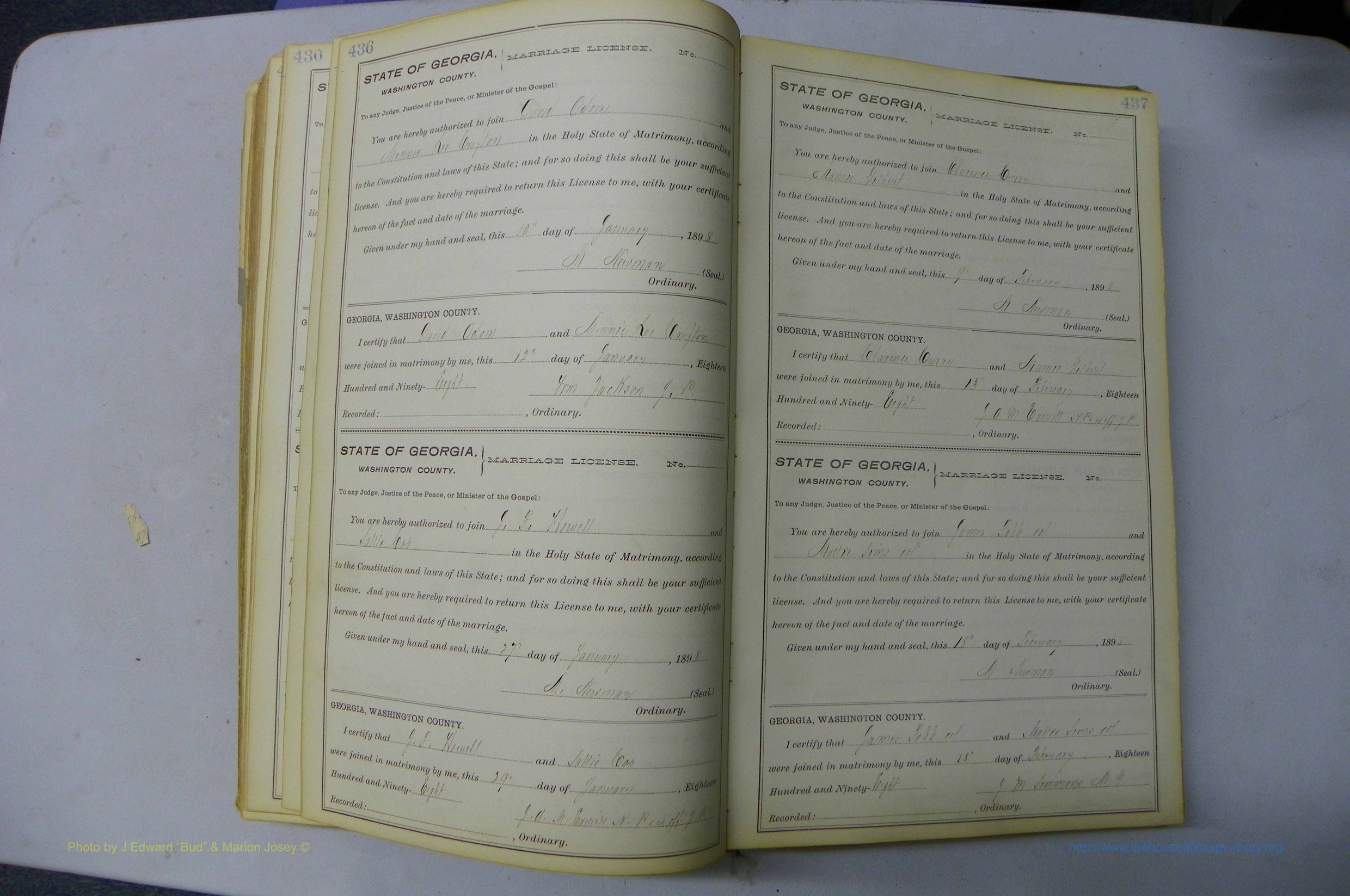 Was GA, Marriages Book H, 1895 - 1899, P 436-437.JPG
