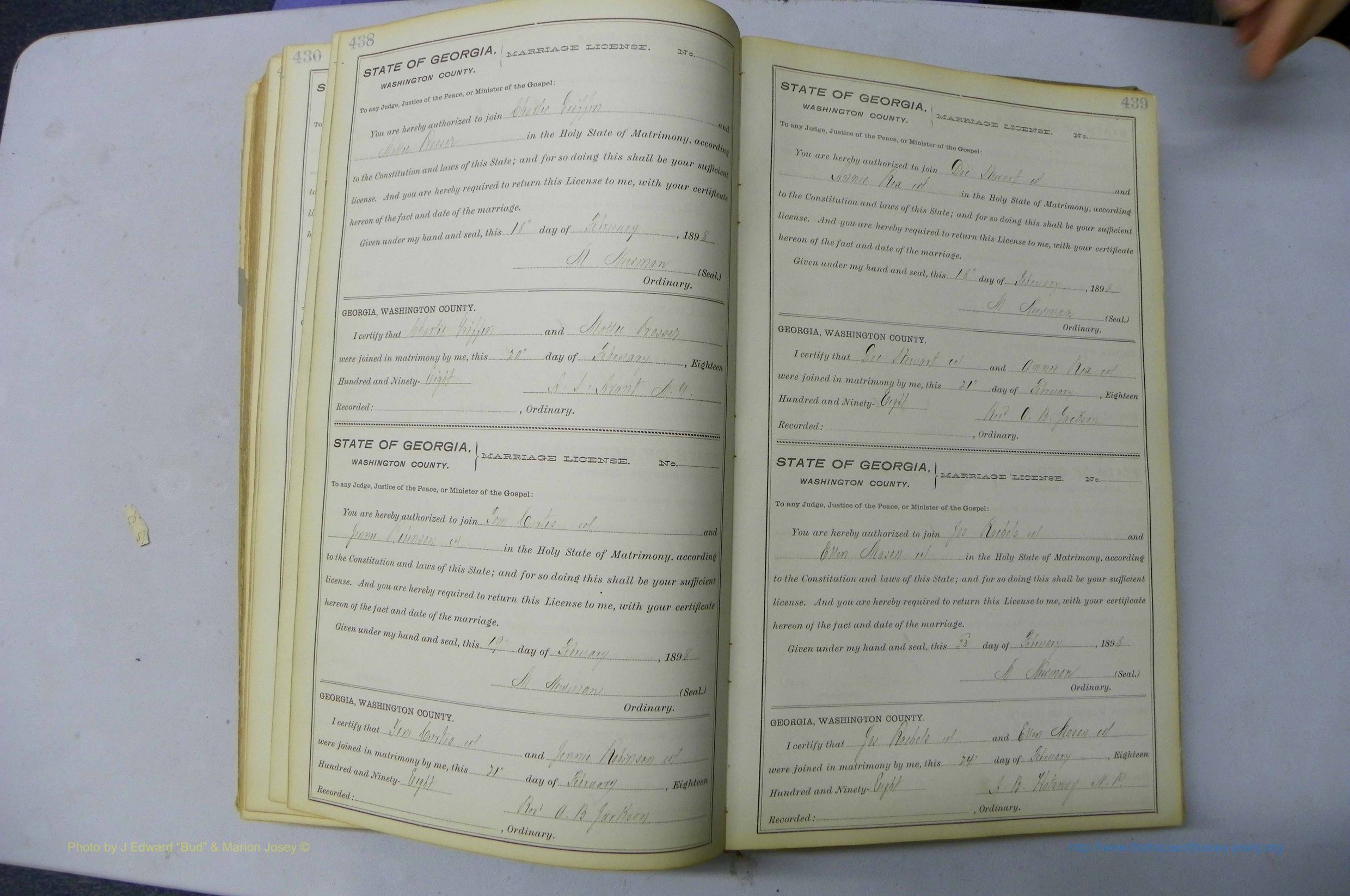 Was GA, Marriages Book H, 1895 - 1899, P 438-439.JPG