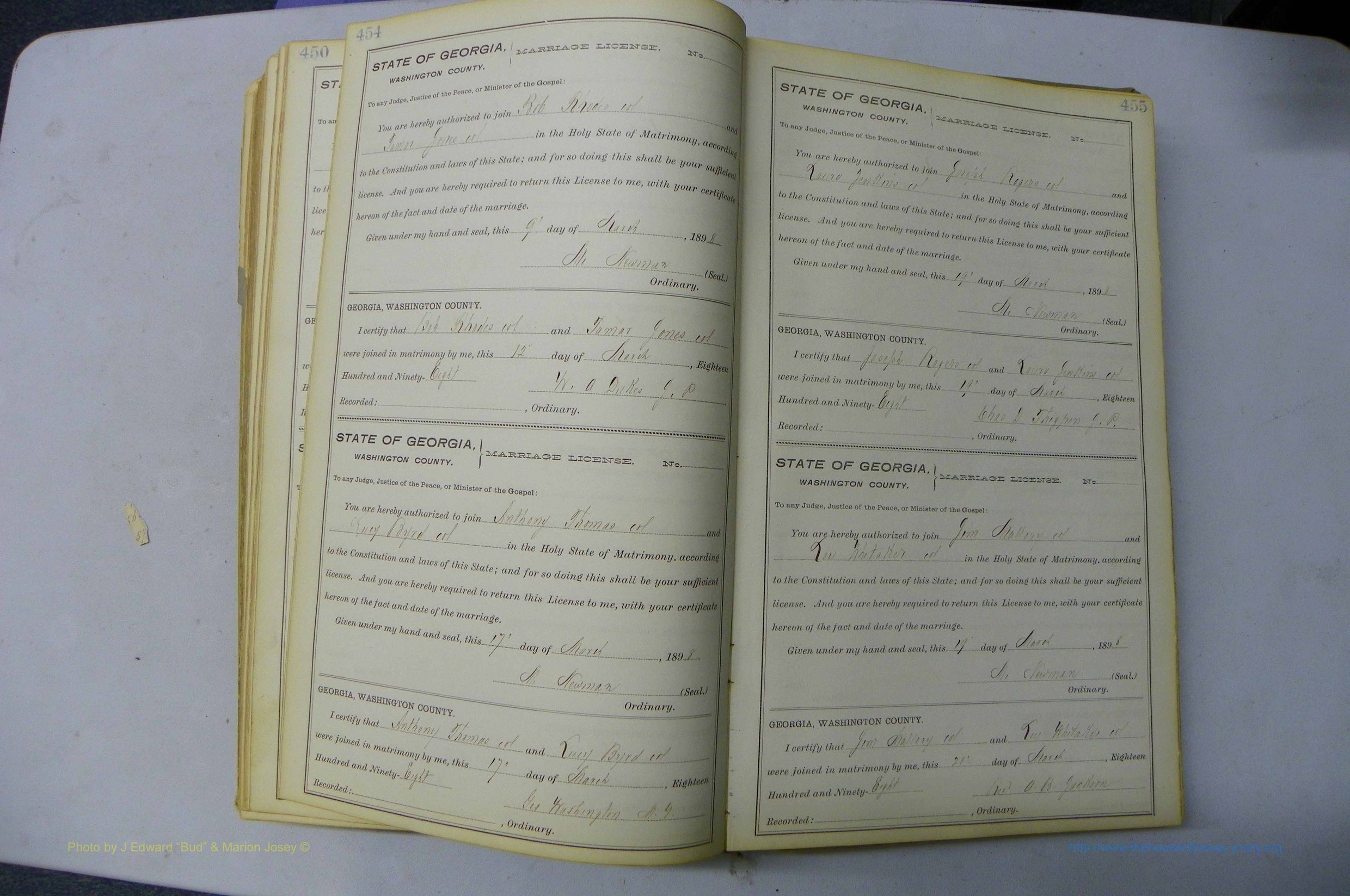 Was GA, Marriages Book H, 1895 - 1899, P 454-455.JPG