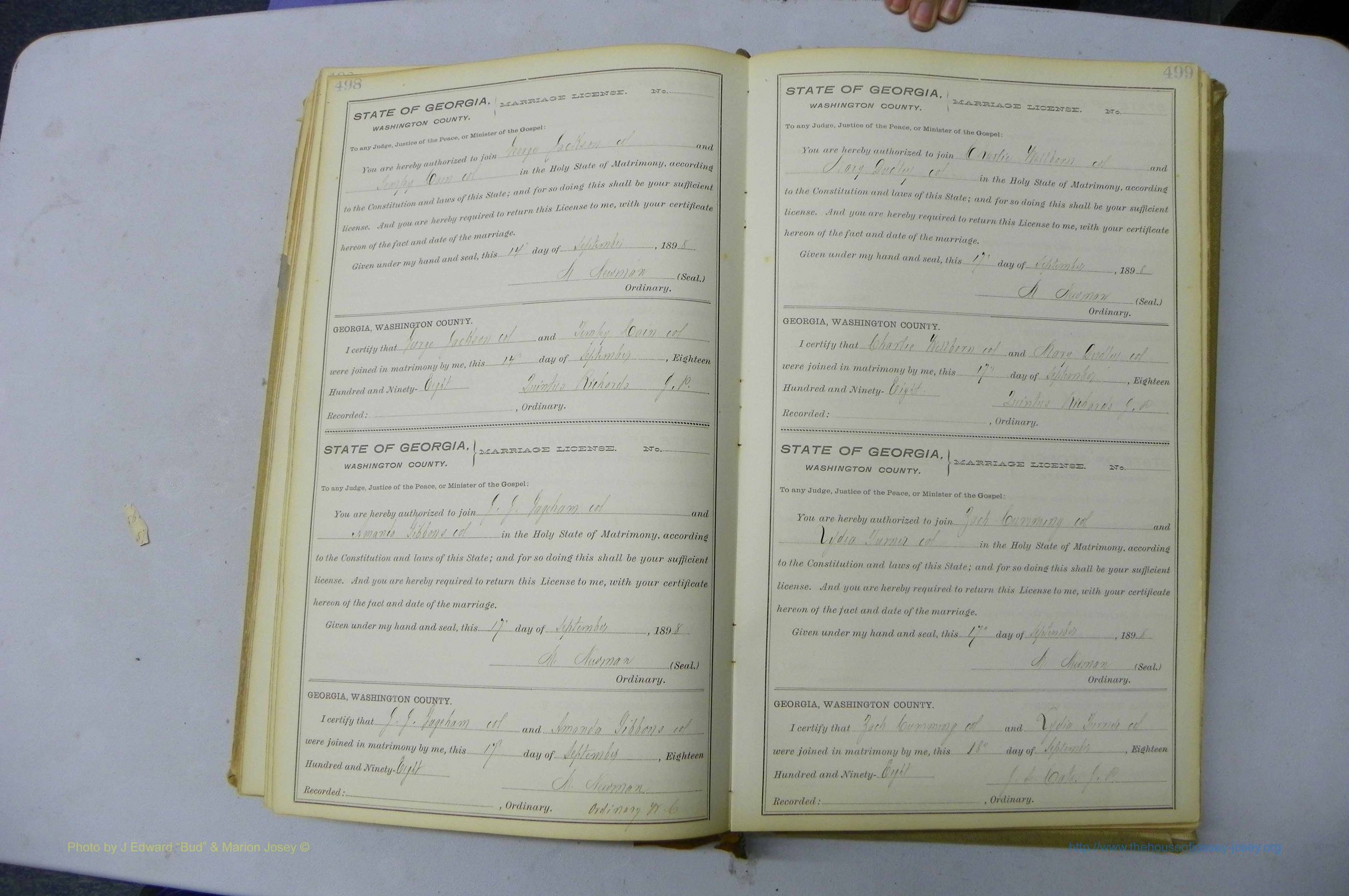 Was GA, Marriages Book H, 1895 - 1899, P 498-499.JPG
