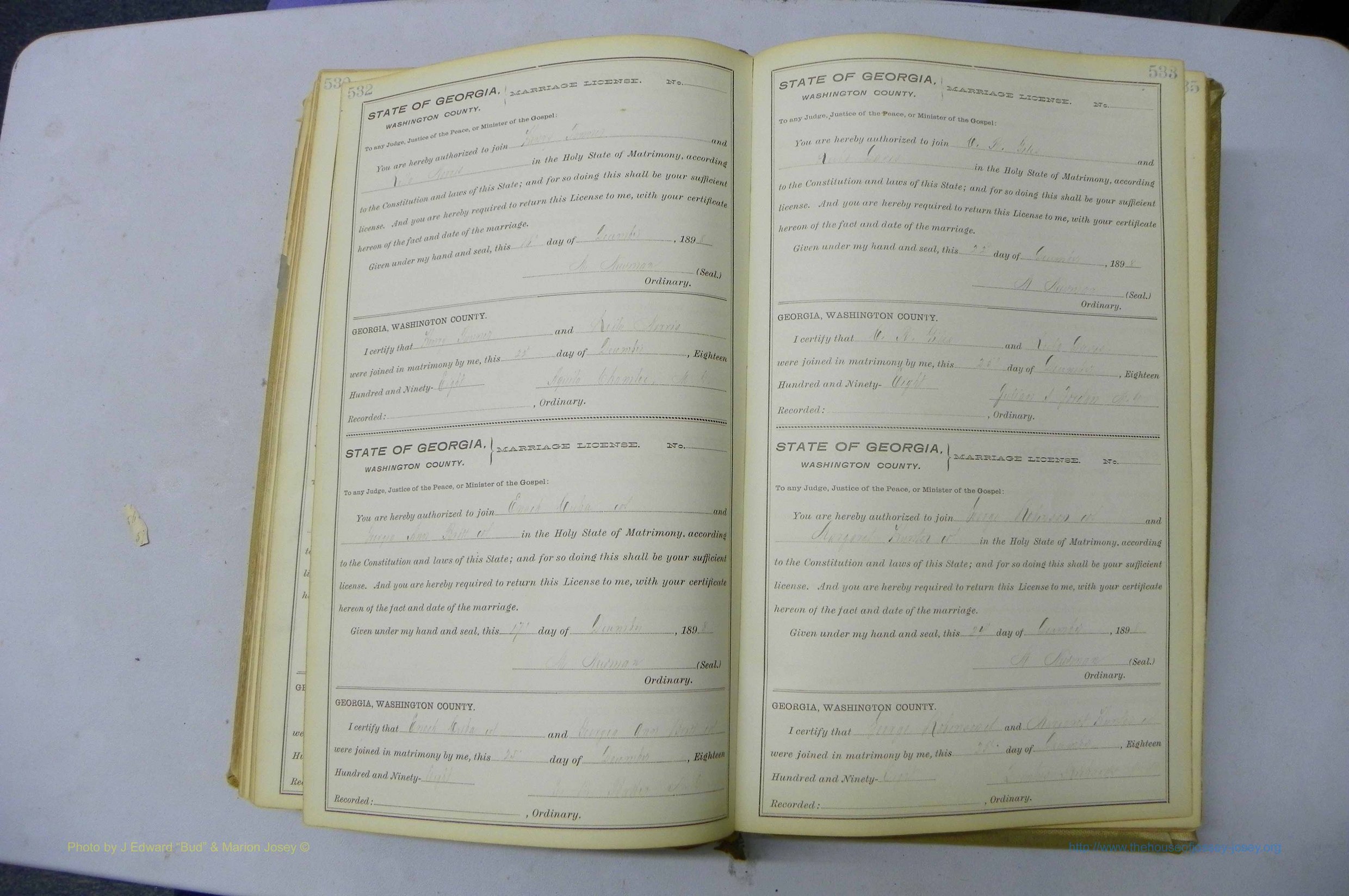 Was GA, Marriages Book H, 1895 - 1899, P 532-533.JPG