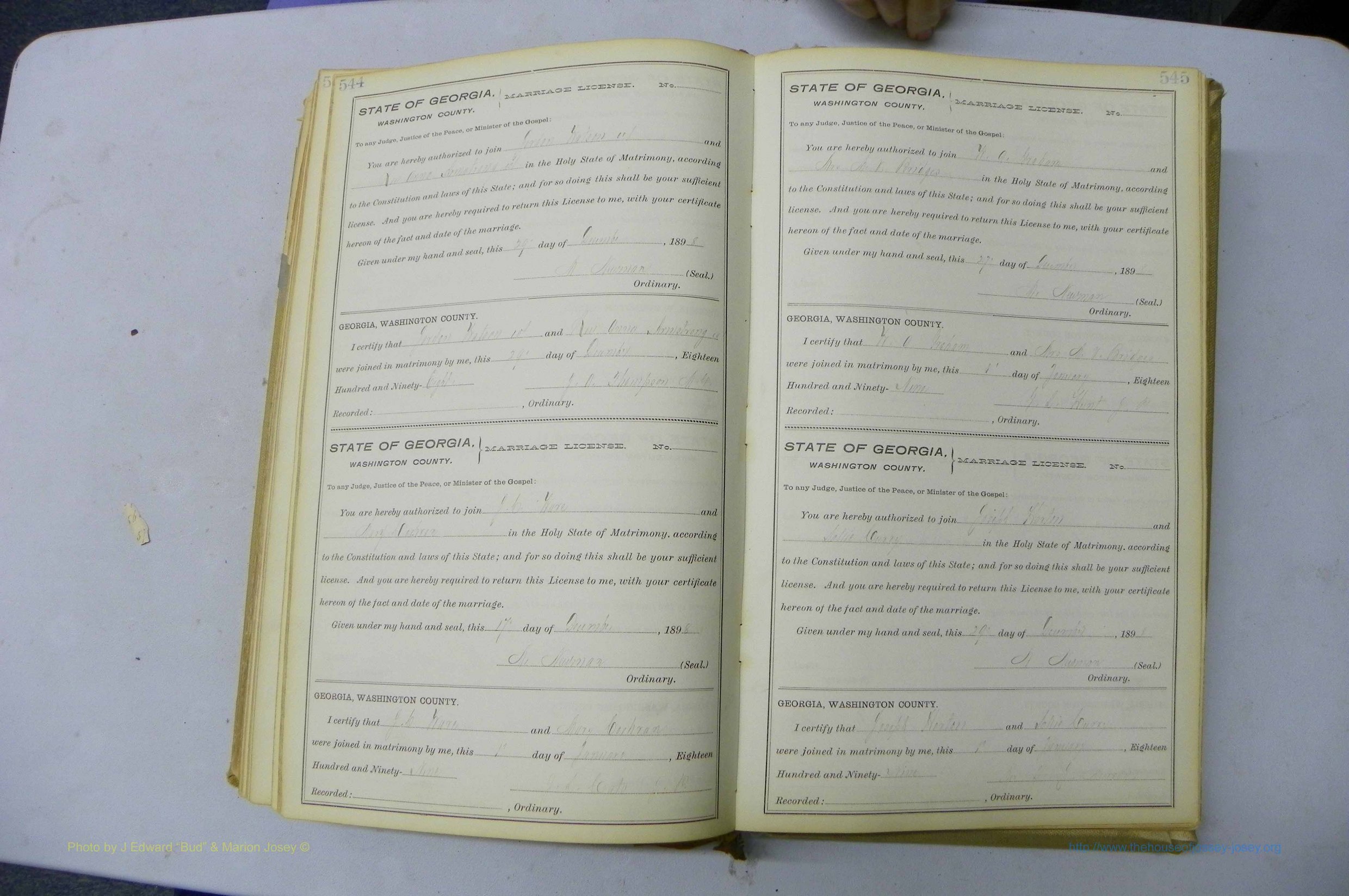 Was GA, Marriages Book H, 1895 - 1899, P 544-545.JPG