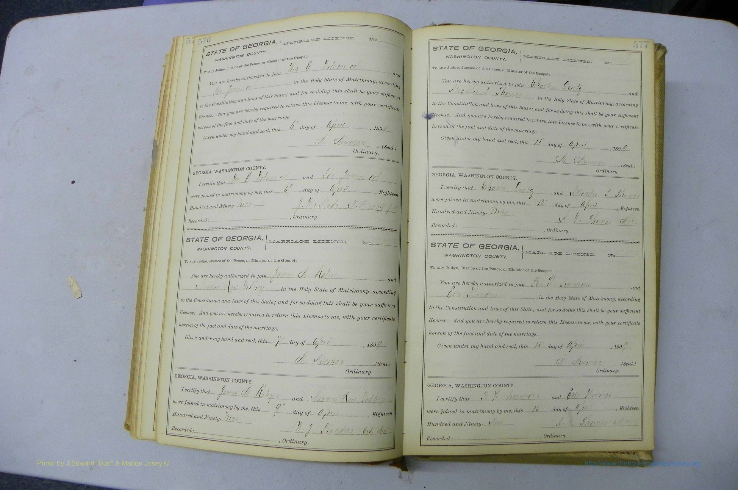 Was GA, Marriages Book H, 1895 - 1899, P 576-577.JPG