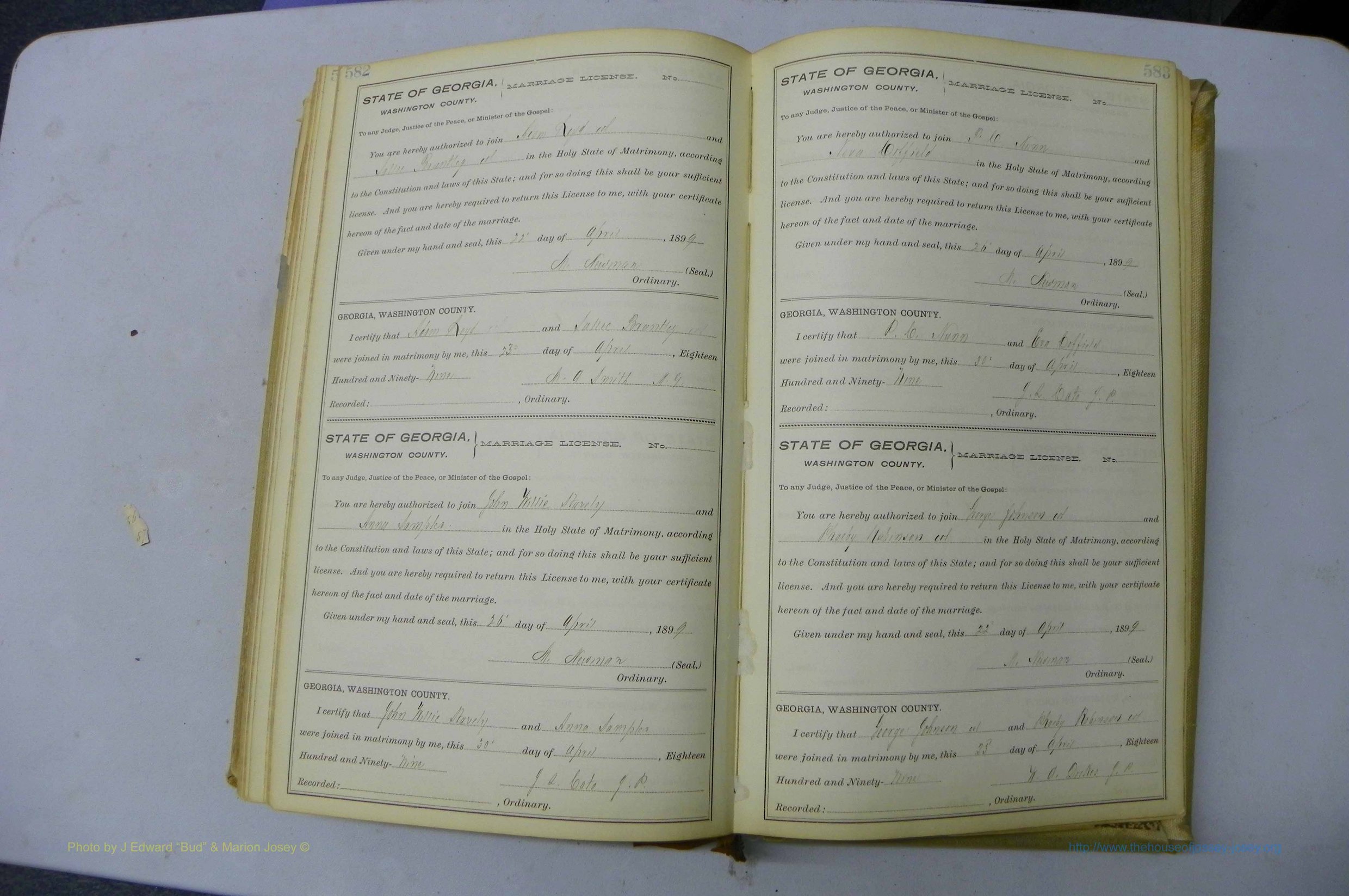 Was GA, Marriages Book H, 1895 - 1899, P 582-583.JPG