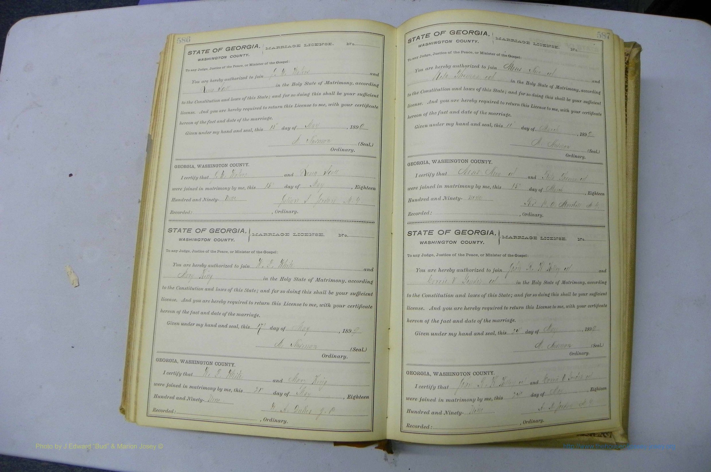Was GA, Marriages Book H, 1895 - 1899, P 586-587.JPG