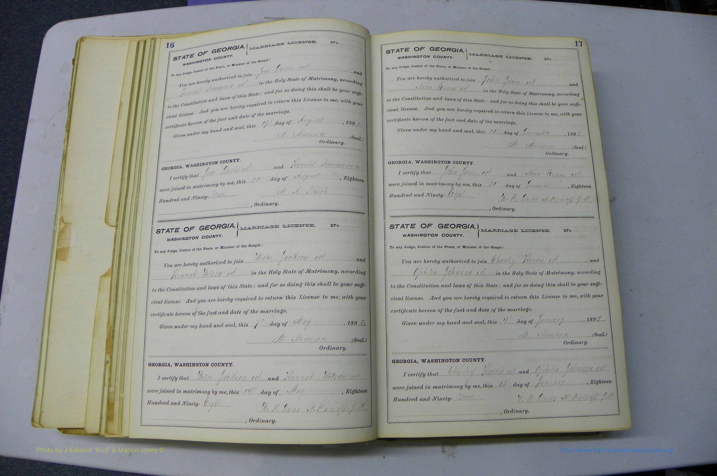 Was GA, Marriages Book I, 1899 - 1903, P 016-017.JPG