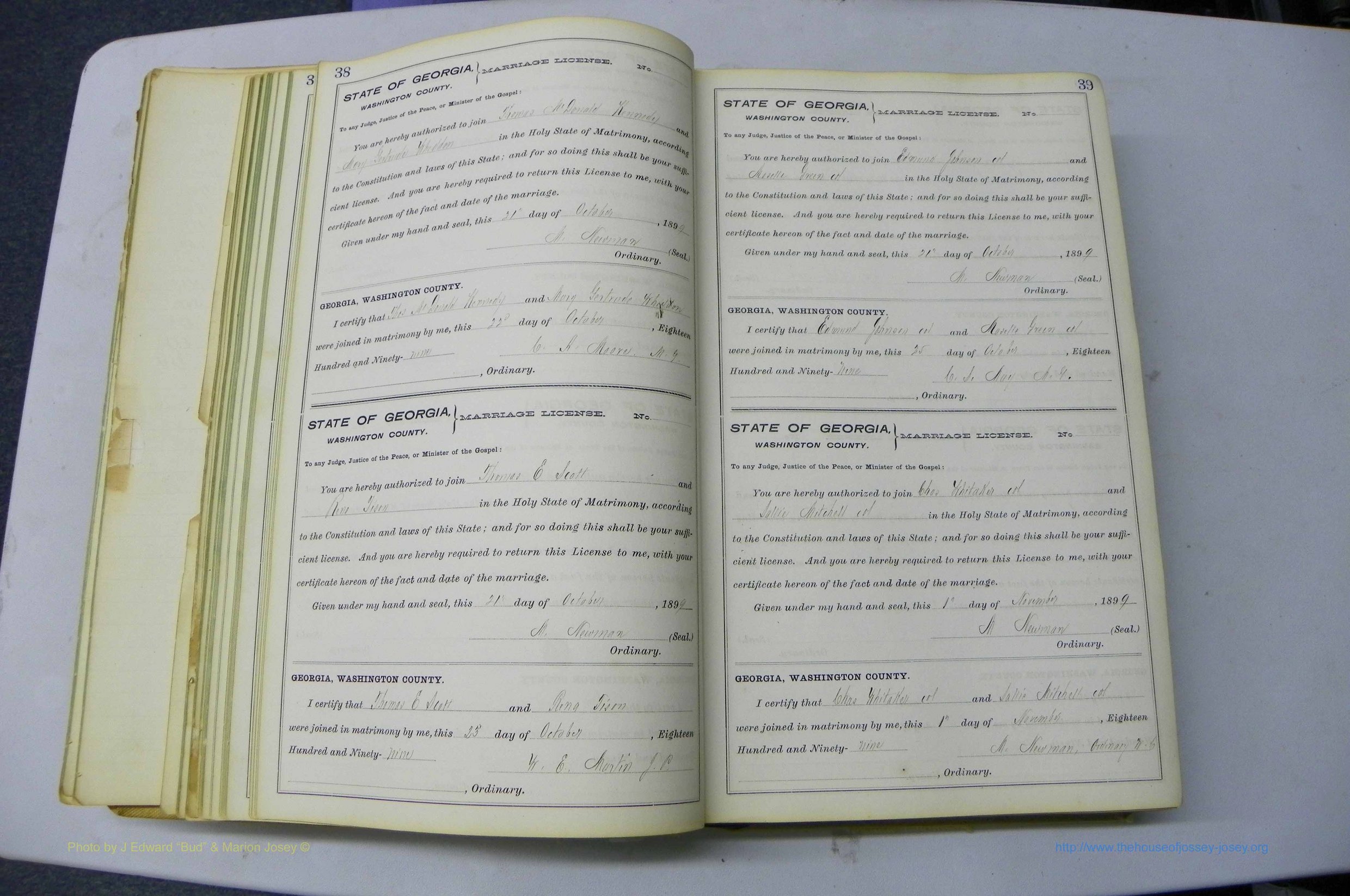 Was GA, Marriages Book I, 1899 - 1903, P 038-039.JPG