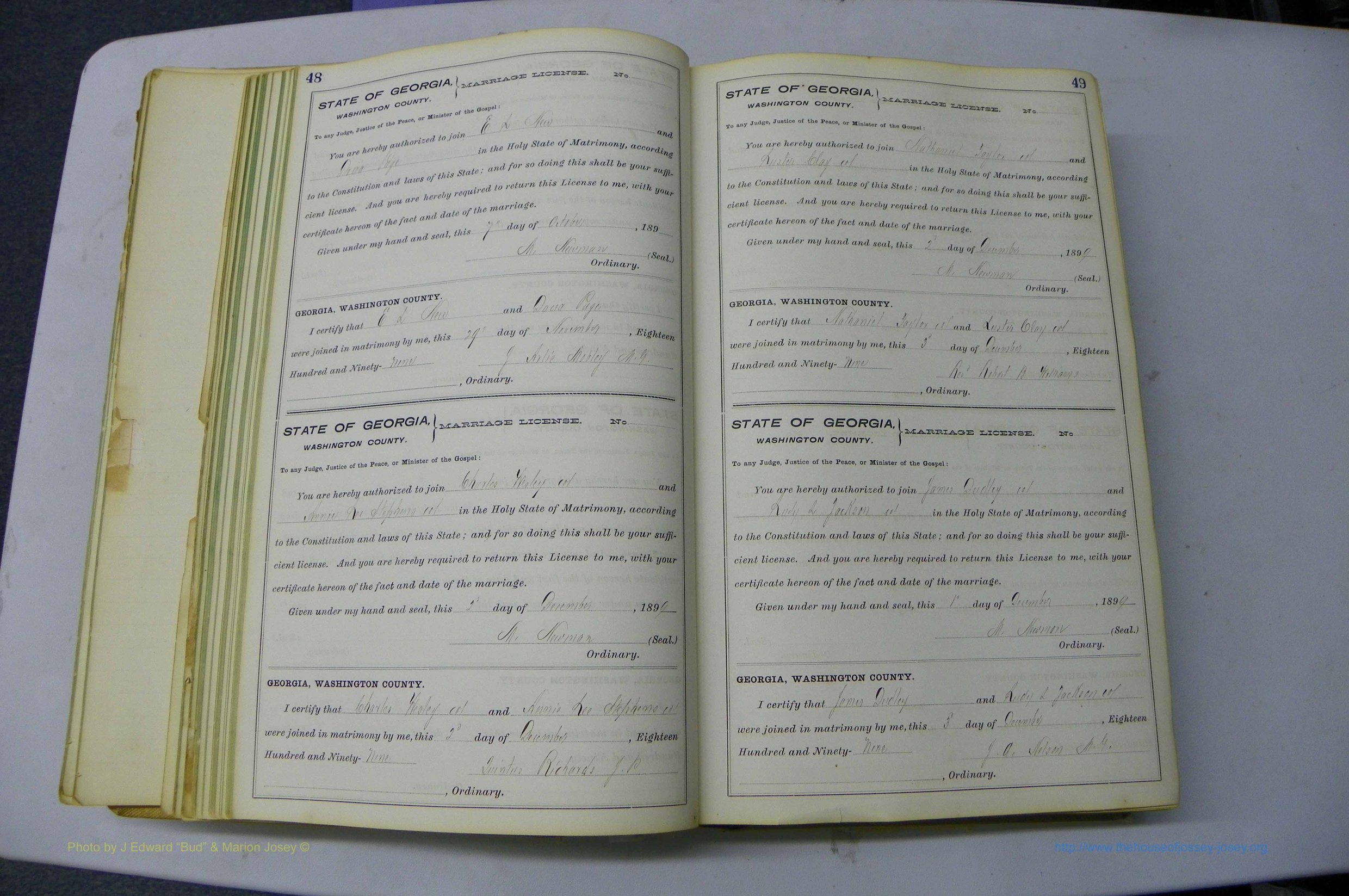 Was GA, Marriages Book I, 1899 - 1903, P 048-049.JPG