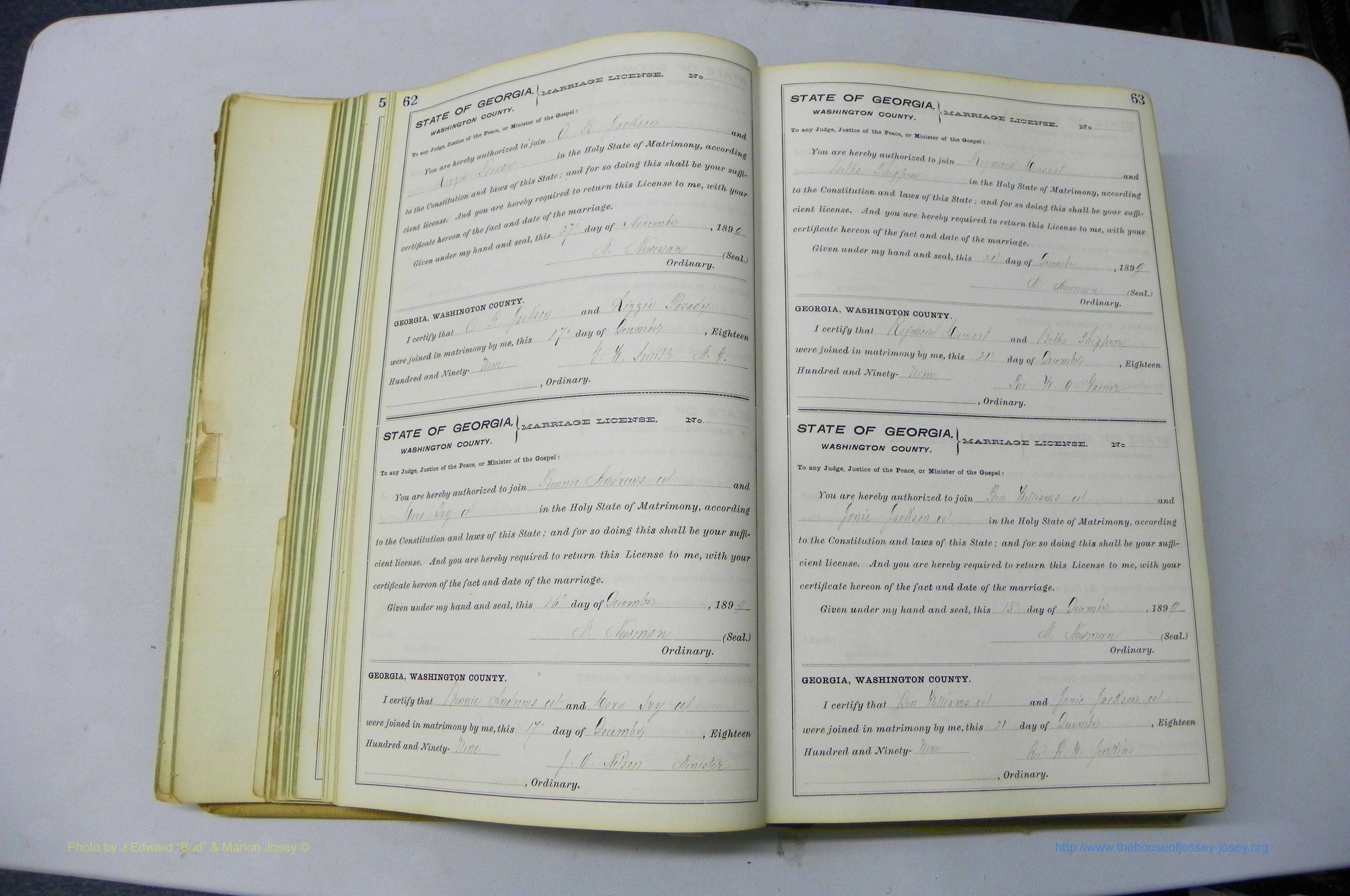 Was GA, Marriages Book I, 1899 - 1903, P 062-063.JPG