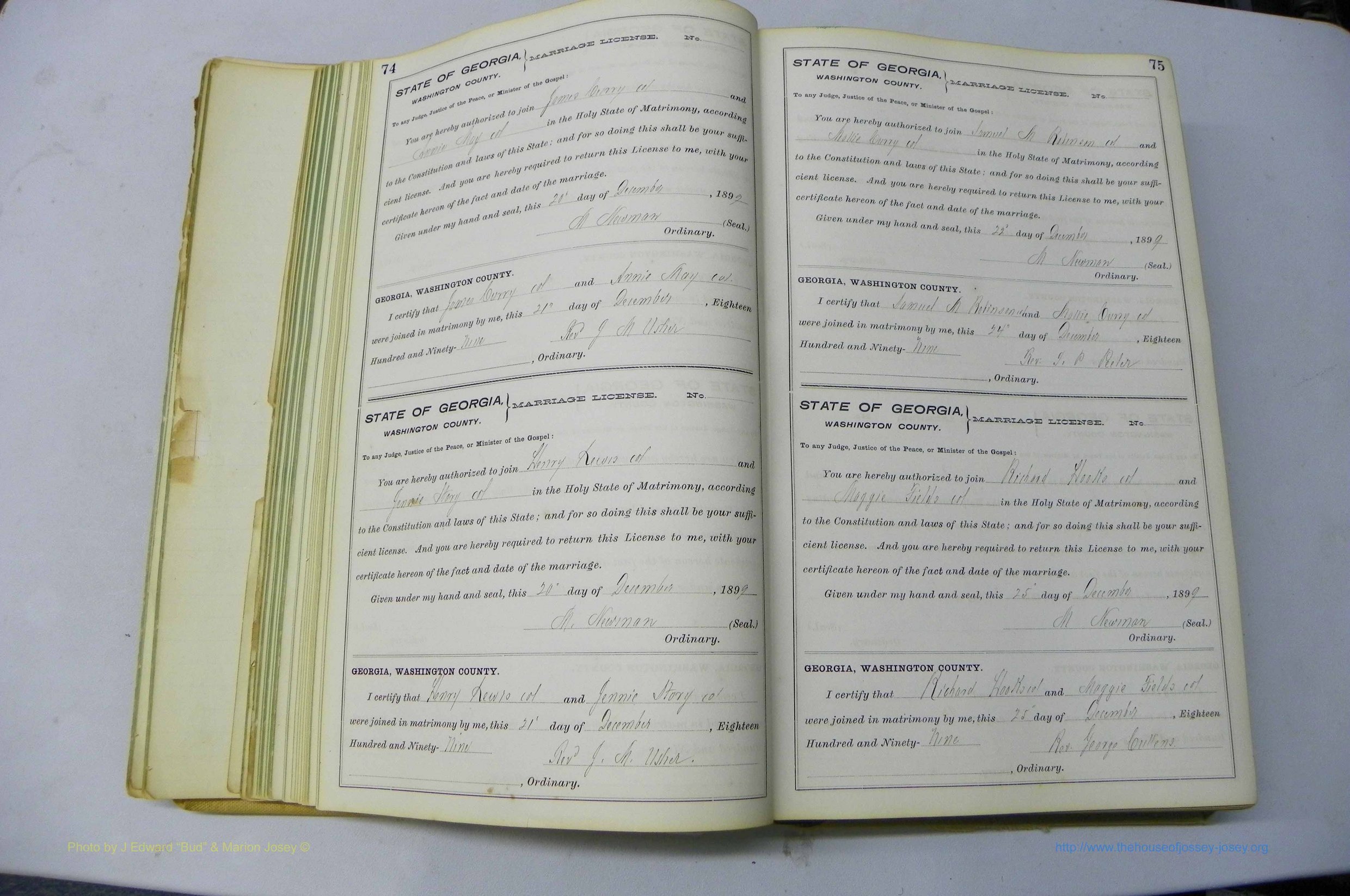 Was GA, Marriages Book I, 1899 - 1903, P 074-075.JPG