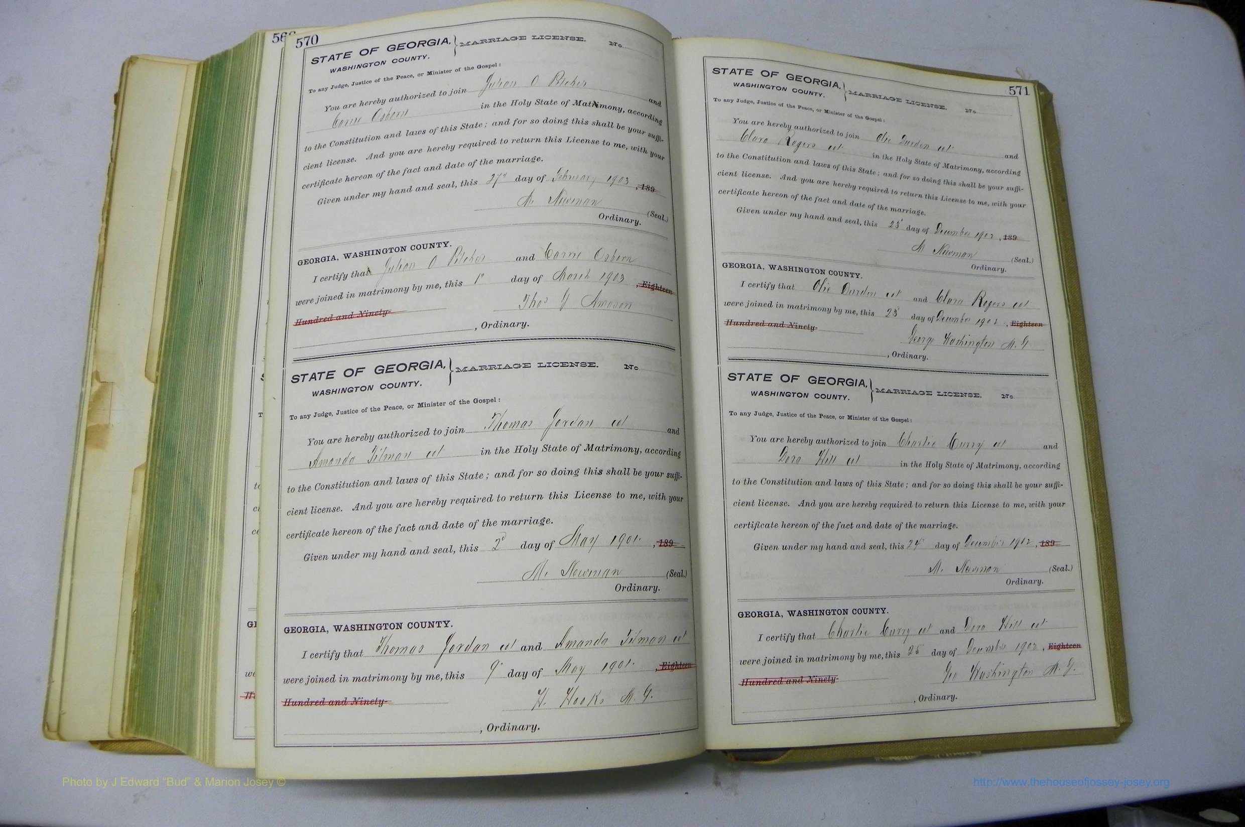 Was GA, Marriages Book I, 1899 - 1903, P 570-571.JPG