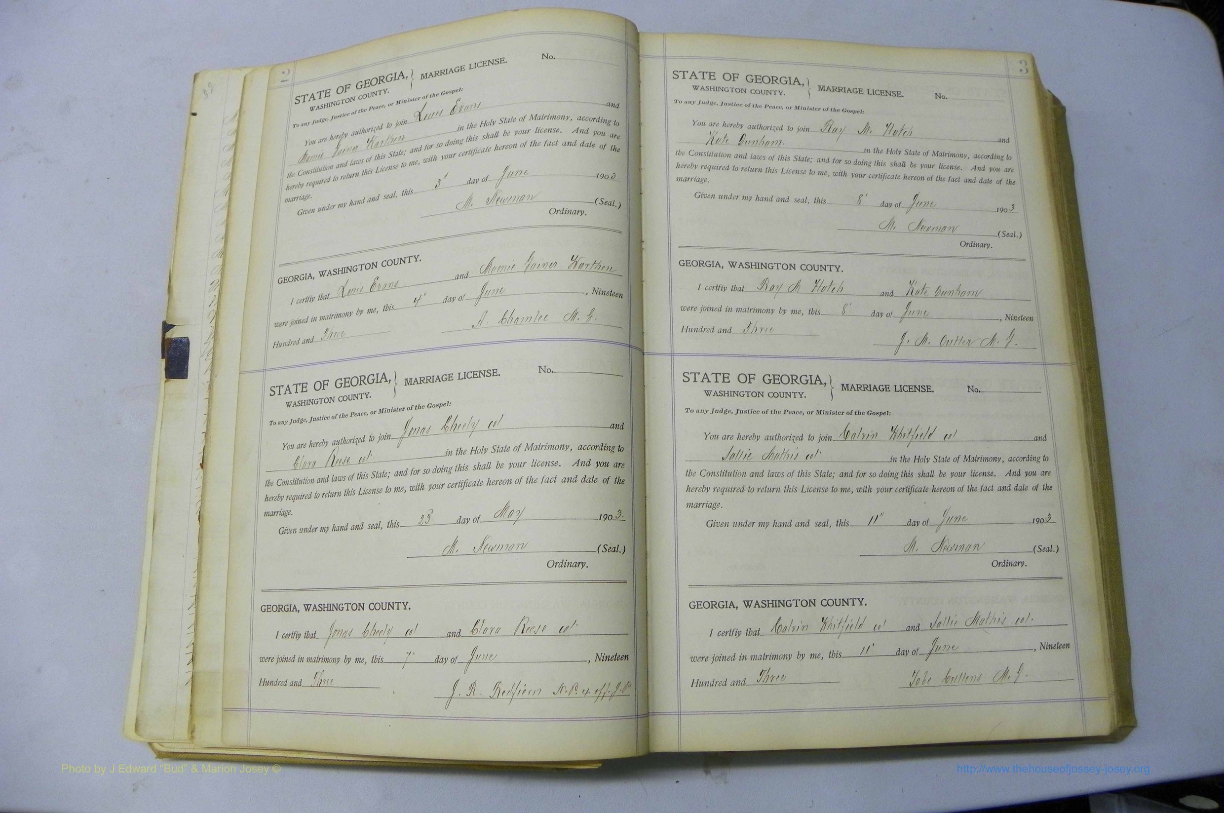 Was GA, Marriages Book J, 1903 - 1906, P 002-003.JPG