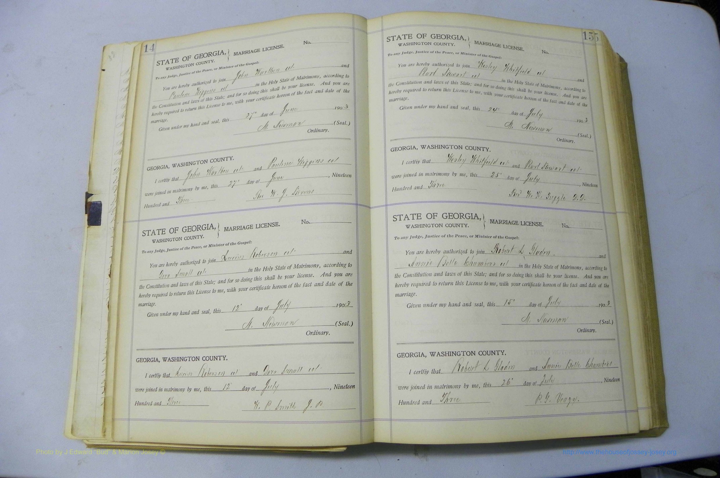 Was GA, Marriages Book J, 1903 - 1906, P 014-015.JPG